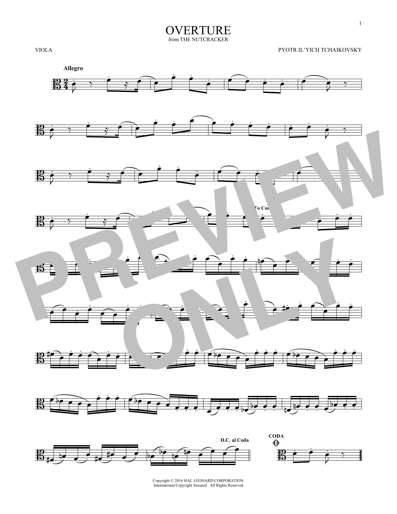 Overture (Viola Solo) von Pyotr Il'yich Tchaikovsky