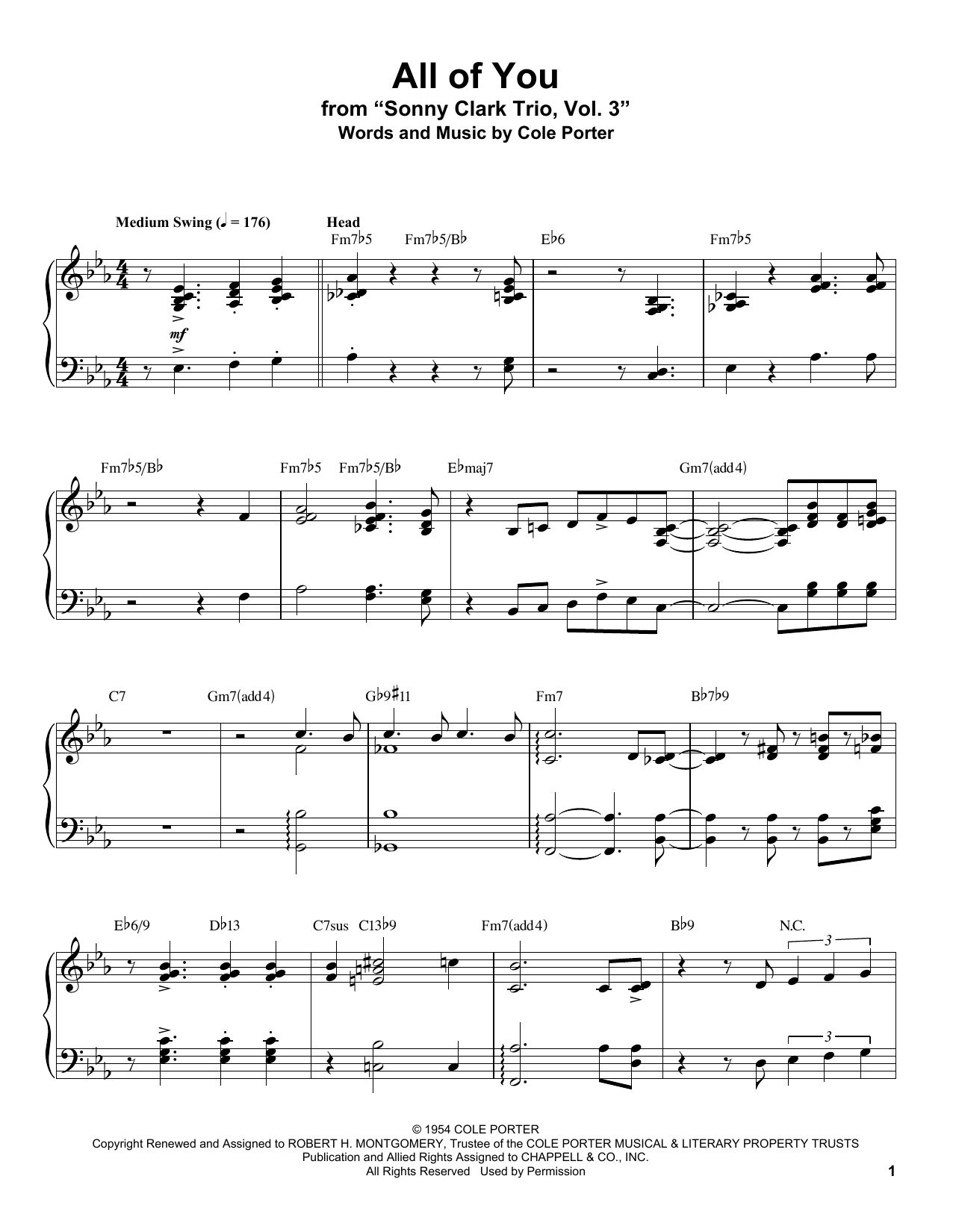 All Of You (Piano Transcription) von Cole Porter