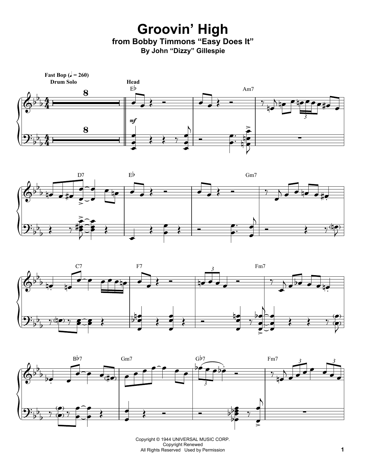 Groovin' High (Piano Transcription) von John 