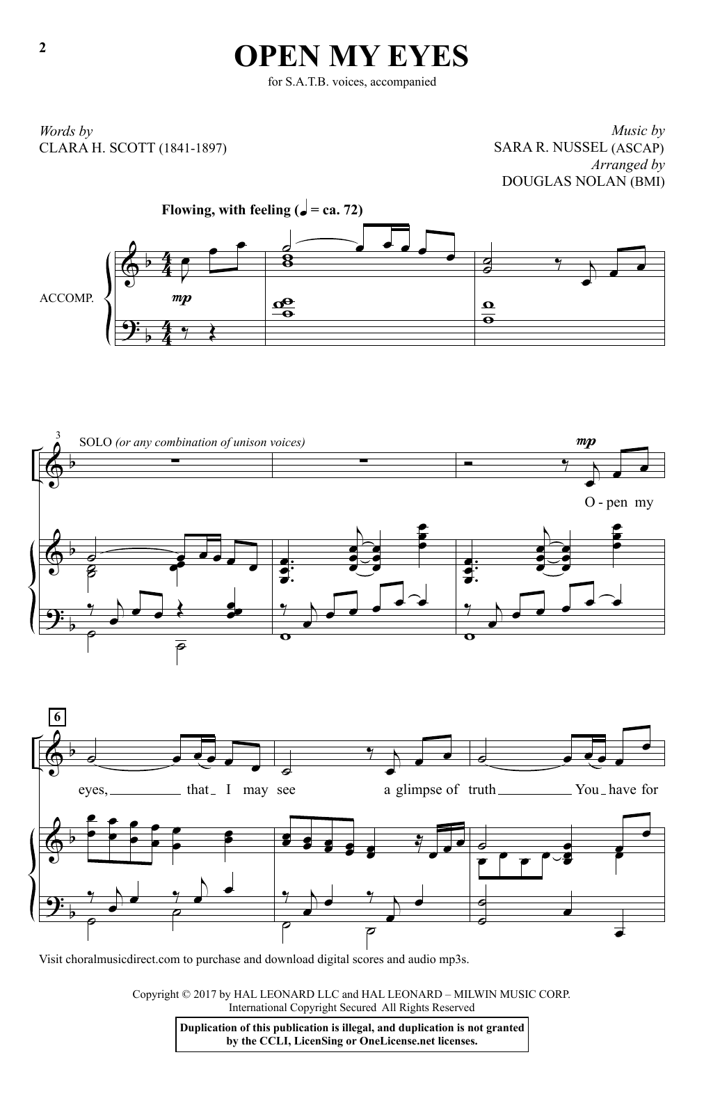 Open My Eyes (SATB Choir) von Douglas Nolan