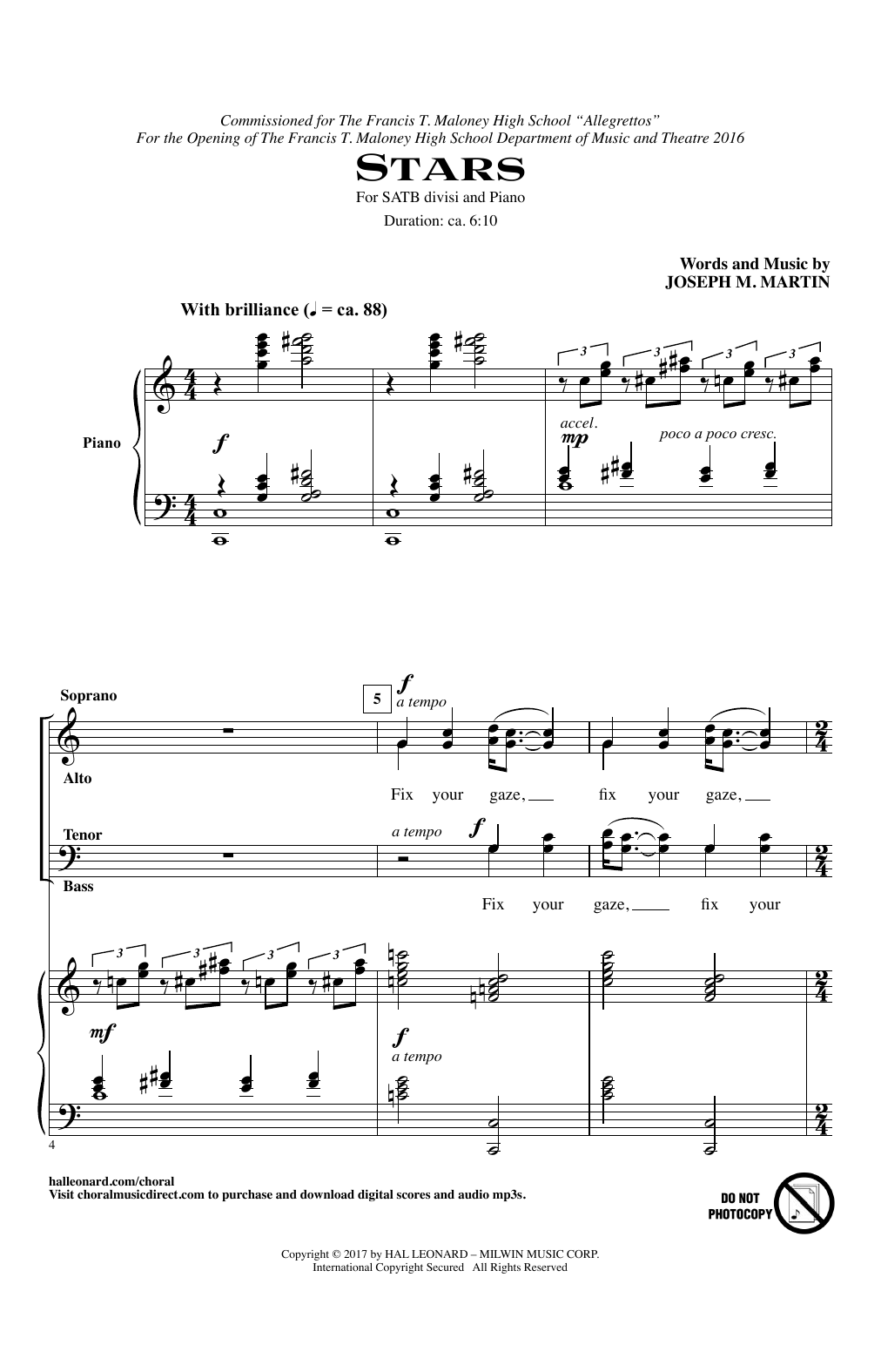 Stars (SATB Choir) von Joseph Martin