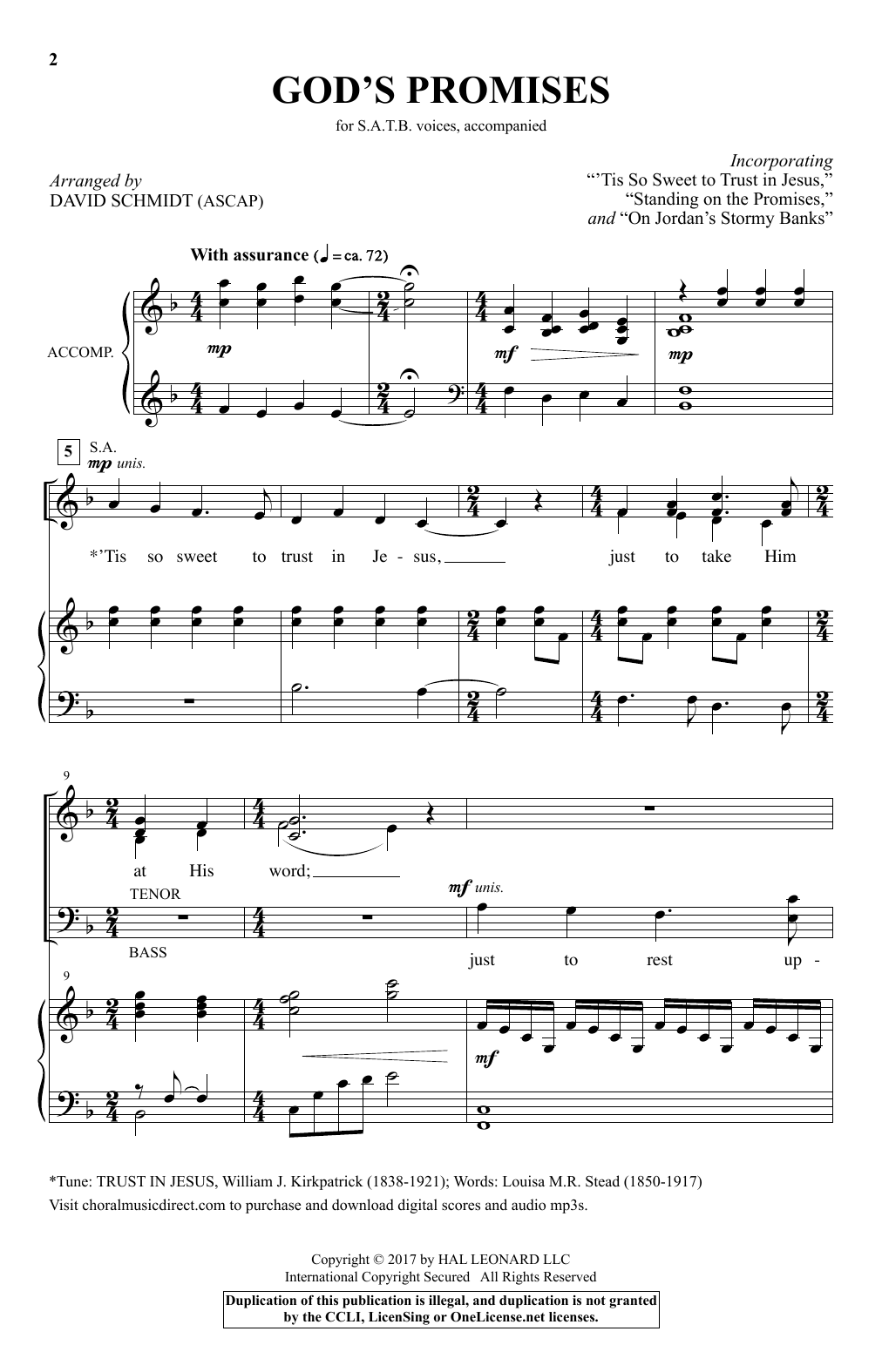 God's Promises (SATB Choir) von David Schmidt