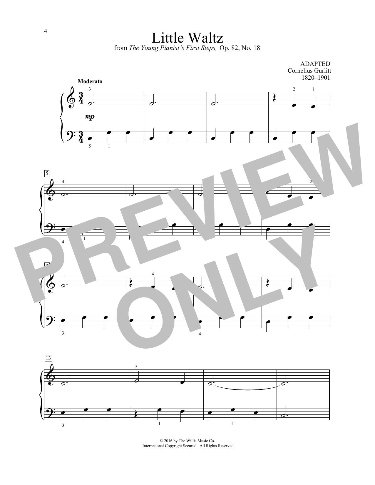 Little Waltz (Educational Piano) von Cornelius Gurlitt