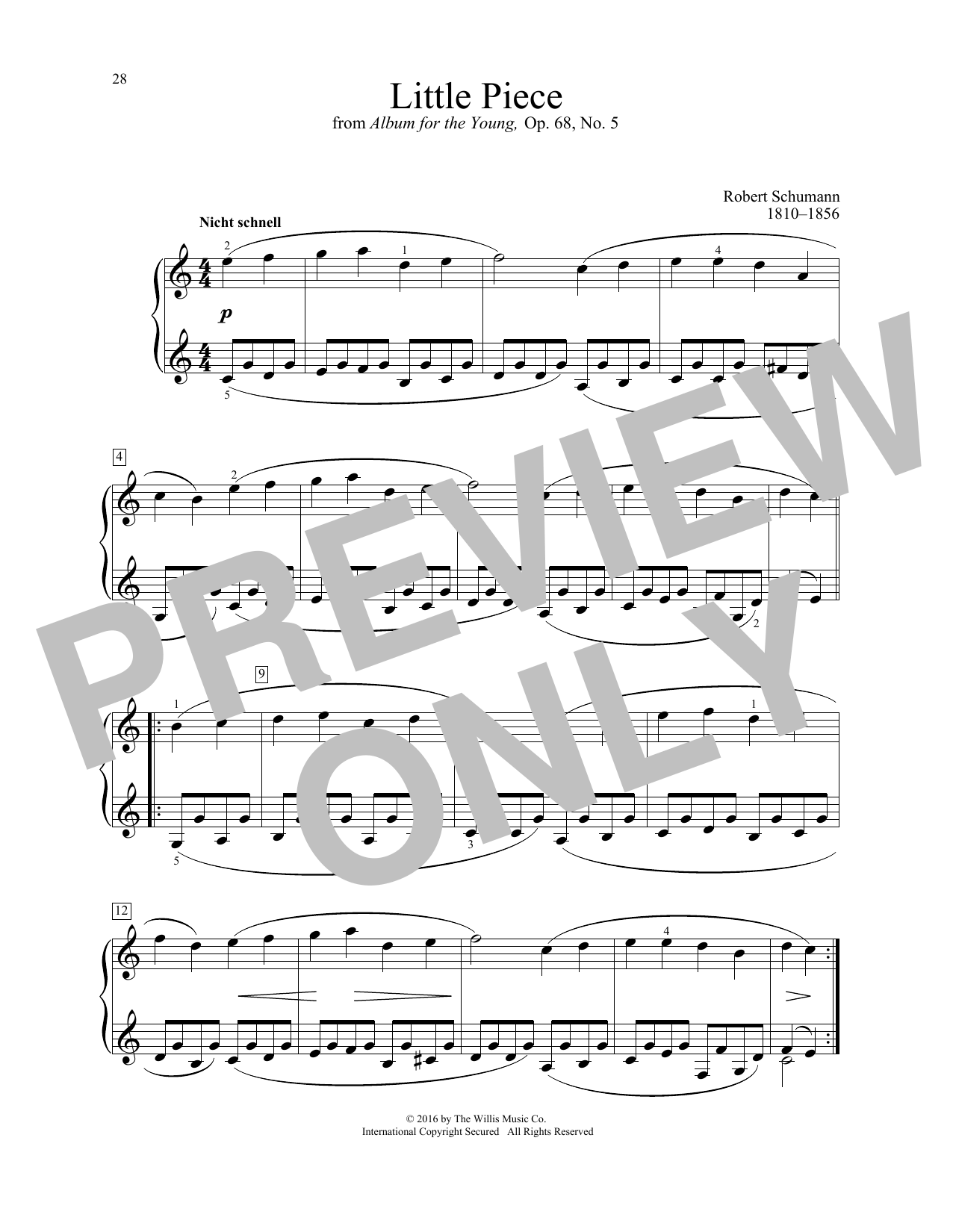 Little Piece (Educational Piano) von Robert Schumann