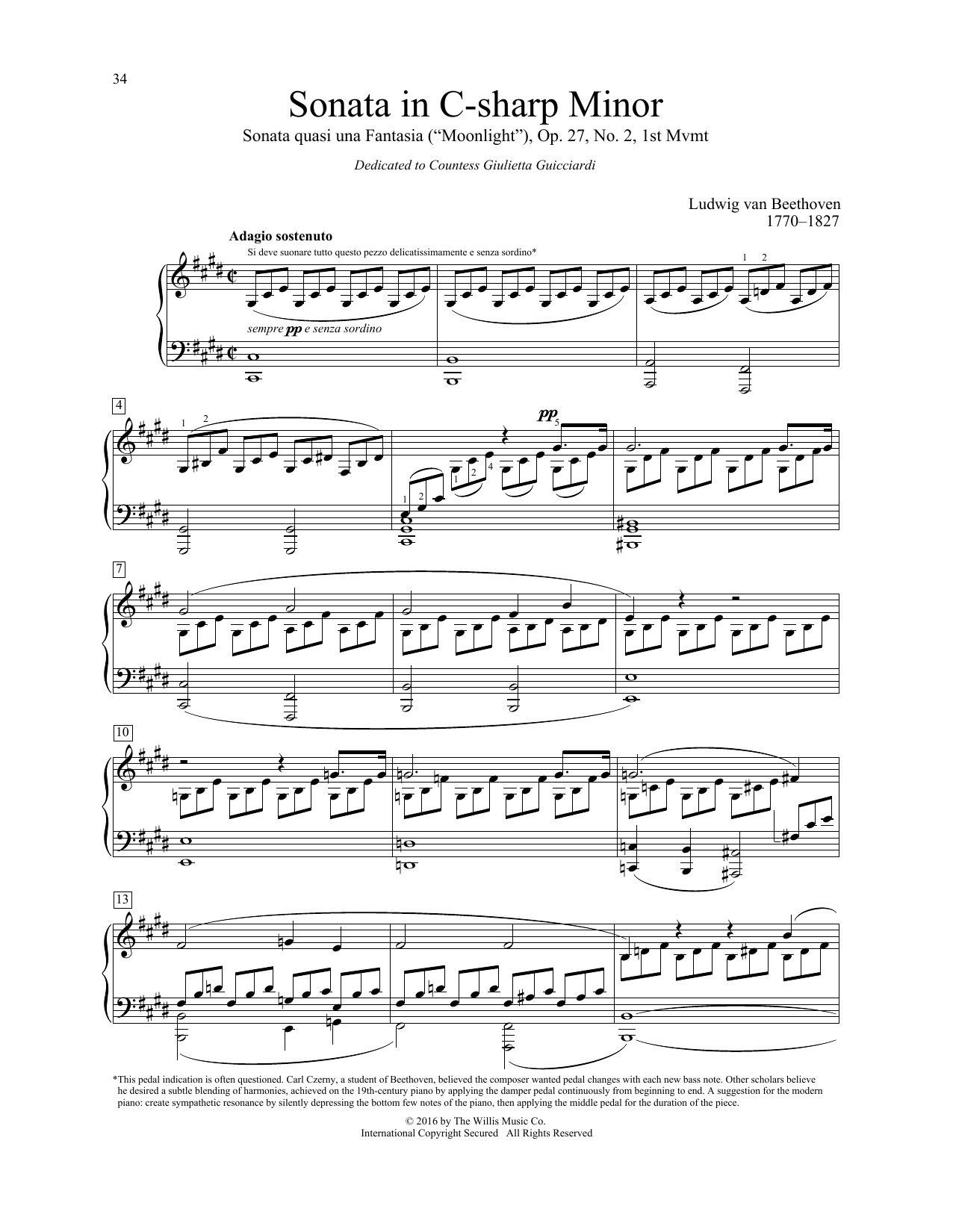 Sonata In C-Sharp Minor, Sonata quasi una Fantasia (