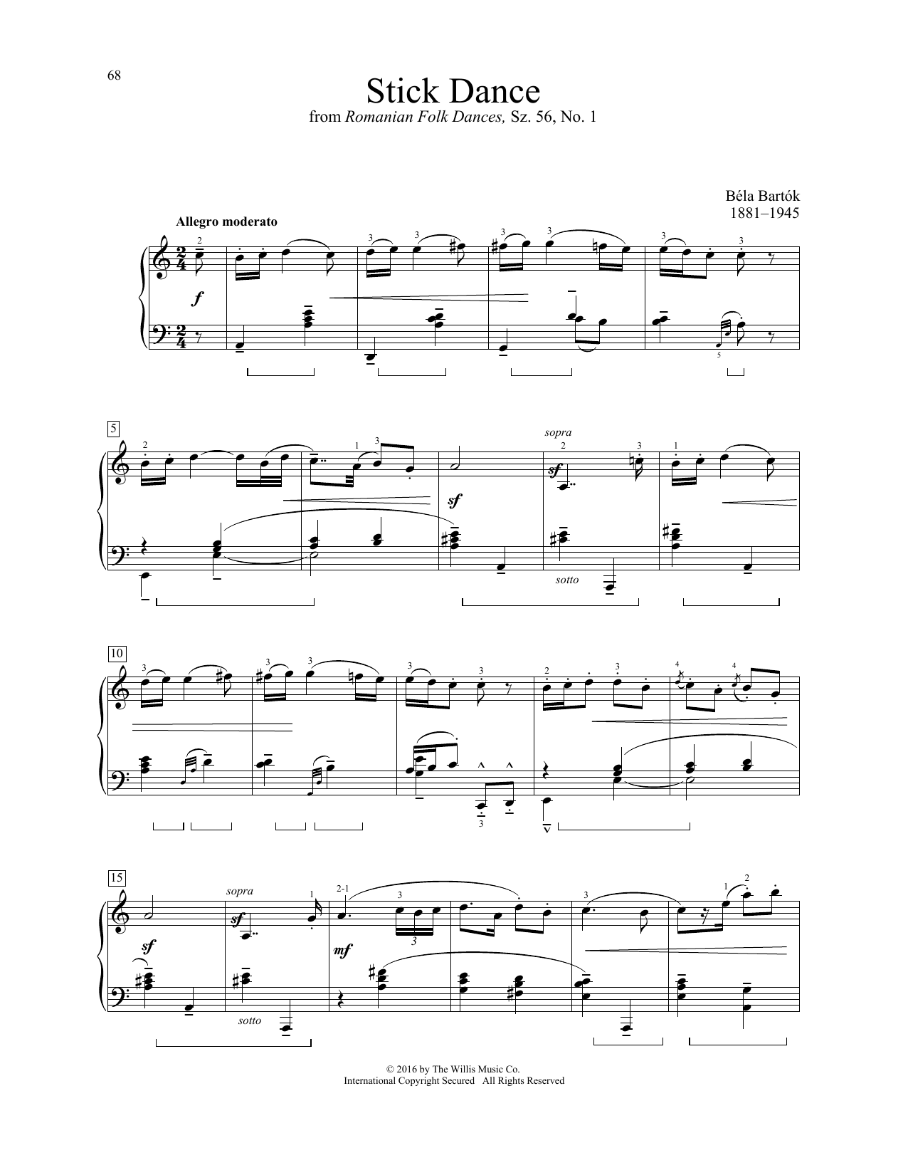 Stick Dance (Educational Piano) von Bela Bartok