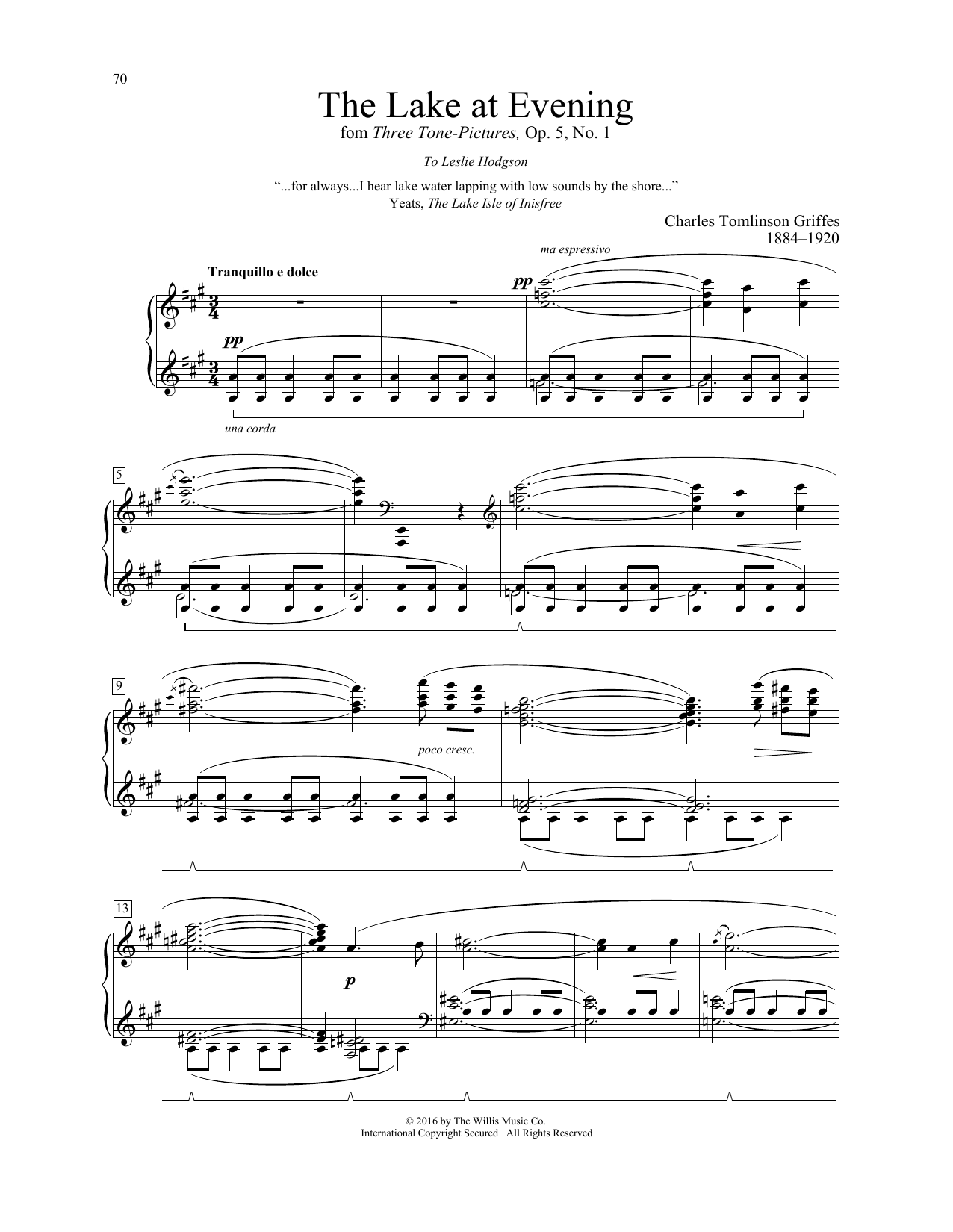 The Lake At Evening (Educational Piano) von Charles Tomlinson Griffes