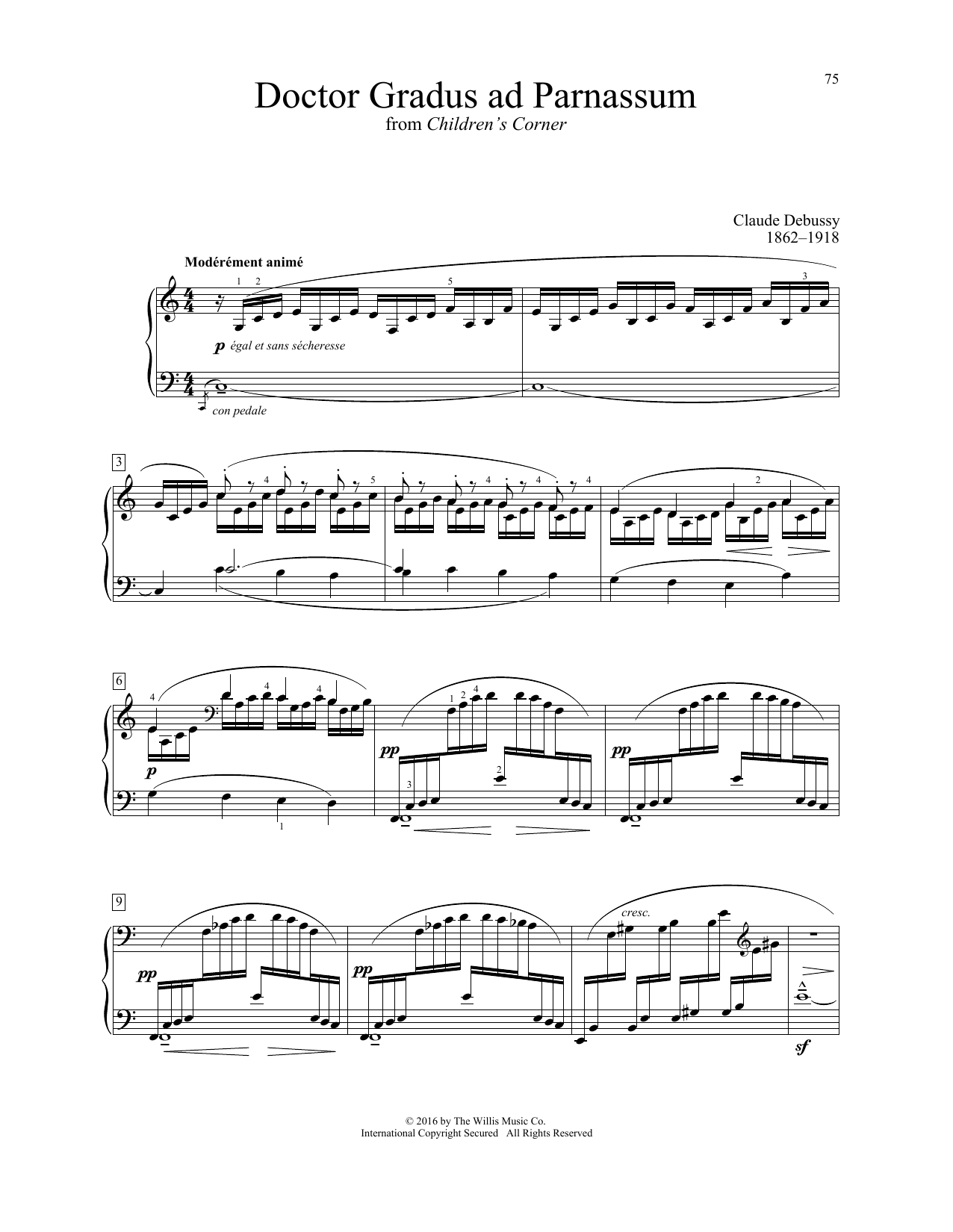 Doctor Gradus ad Parnassum (Educational Piano) von Claude Debussy