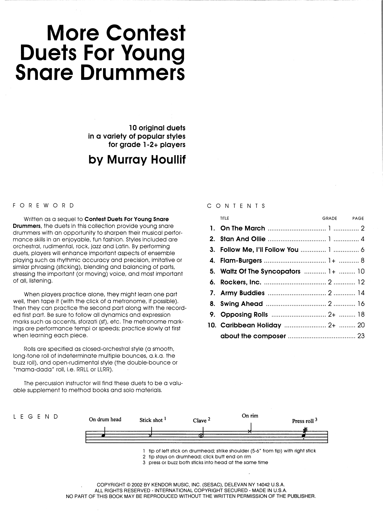 More Contest Duets For Young Snare Drummers (Percussion Ensemble) von Murray Houllif