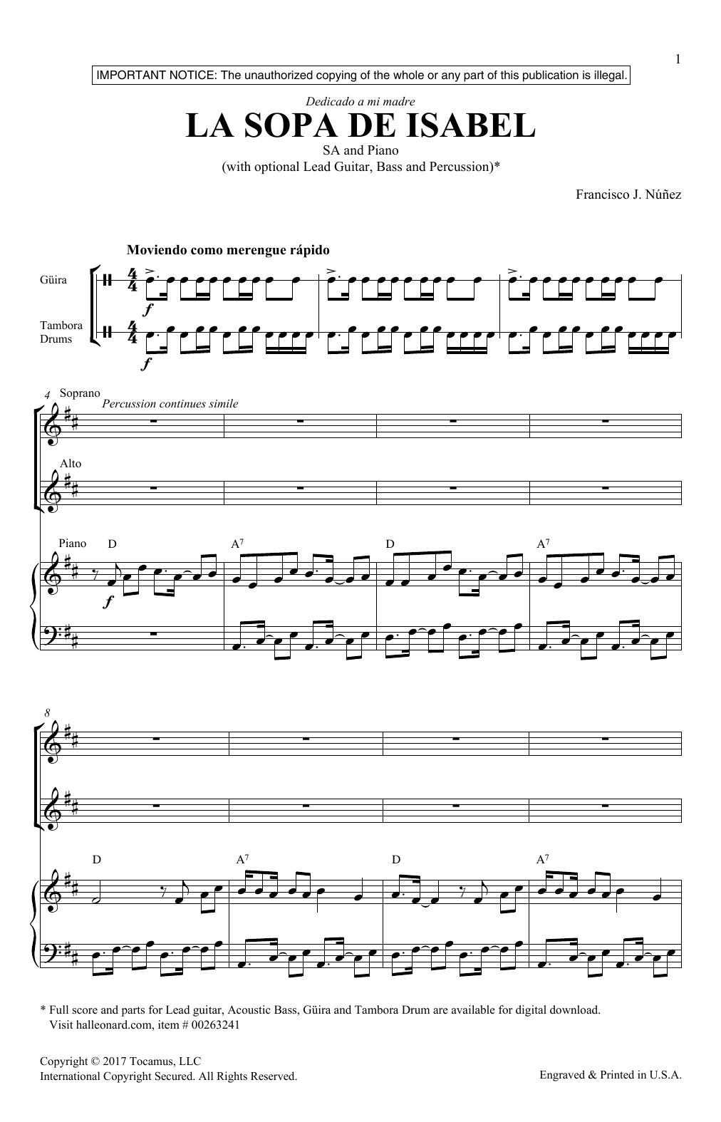 La Sopa De Isabel (2-Part Choir) von Francisco Nunez