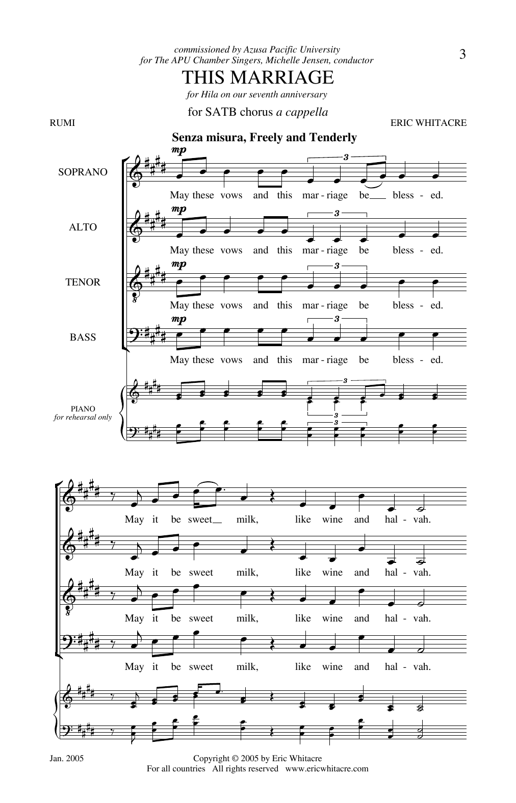 This Marriage (SATB Choir) von Eric Whitacre