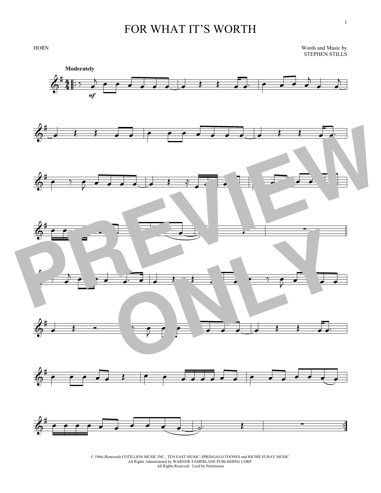 For What It's Worth (French Horn Solo) von Buffalo Springfield