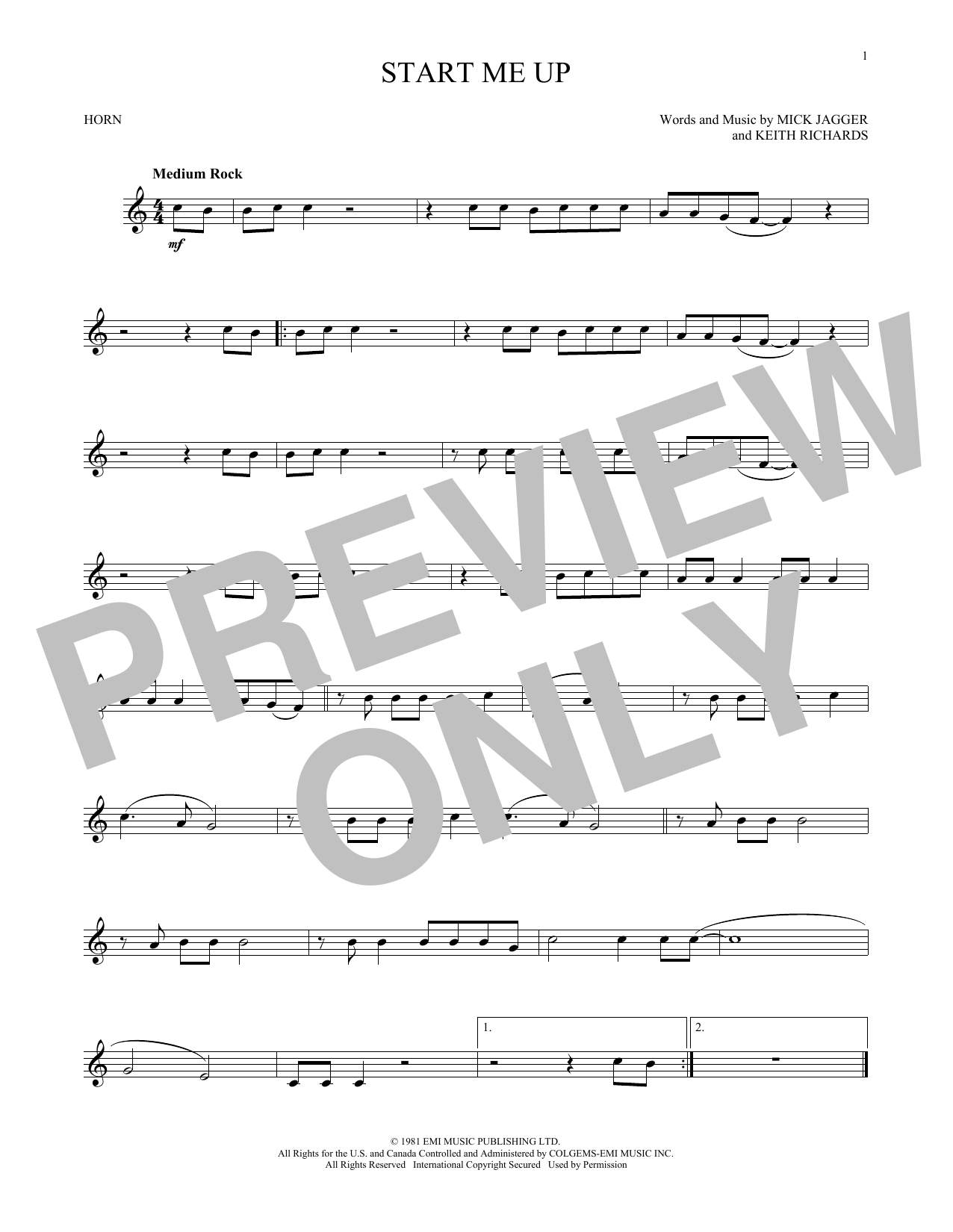 Start Me Up (French Horn Solo) von The Rolling Stones