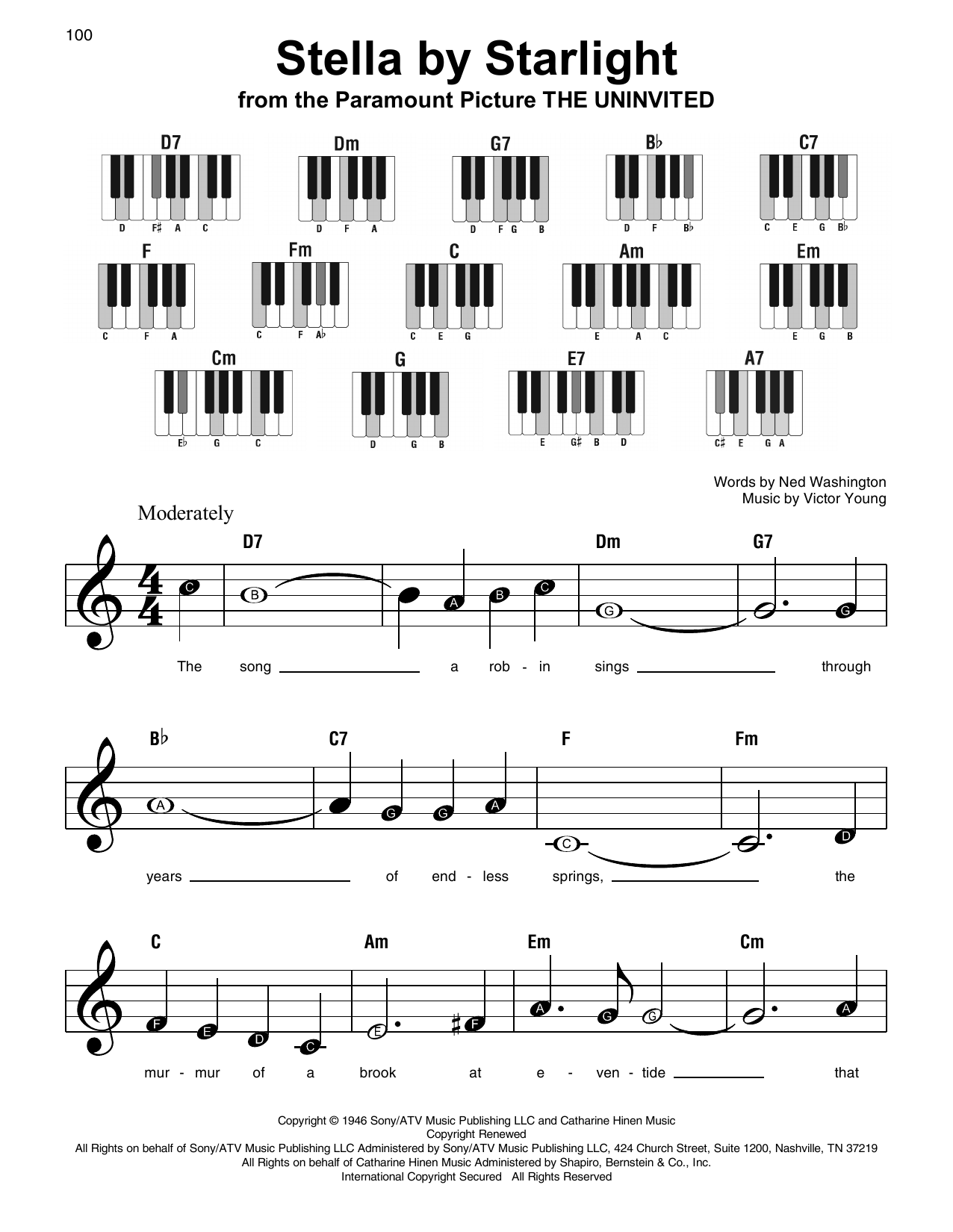 Stella By Starlight (Super Easy Piano) von Ray Charles