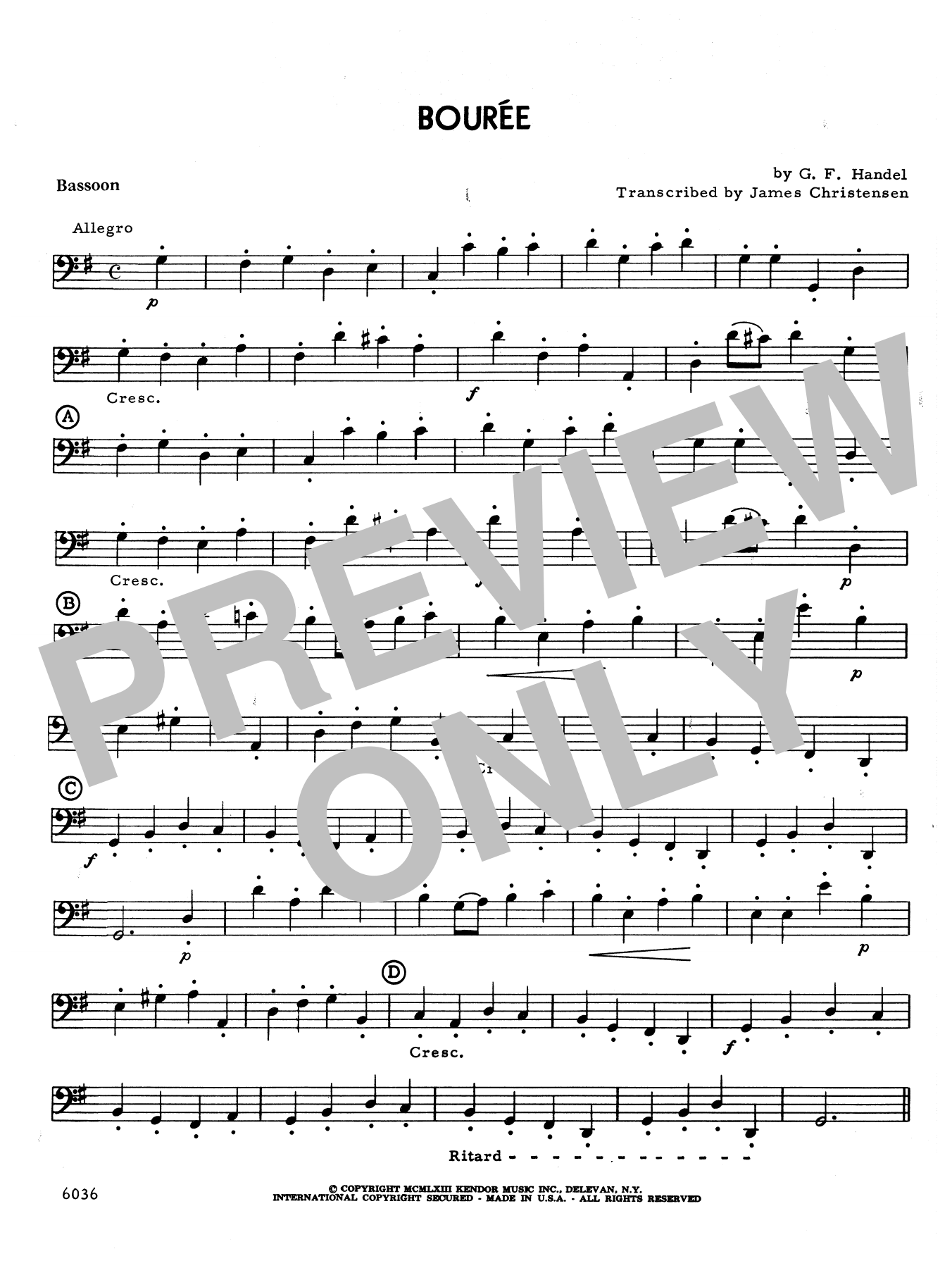 Boure - Bassoon (Woodwind Ensemble) von James Christensen