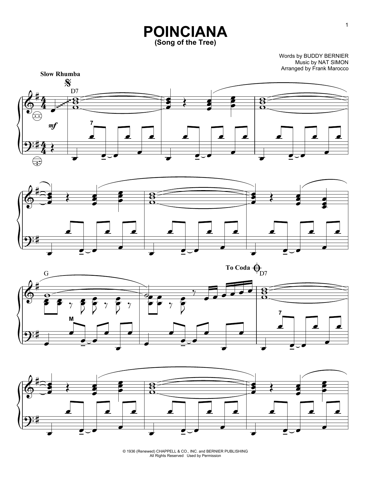 Poinciana (Song Of The Tree) (Accordion) von Frank Marocco