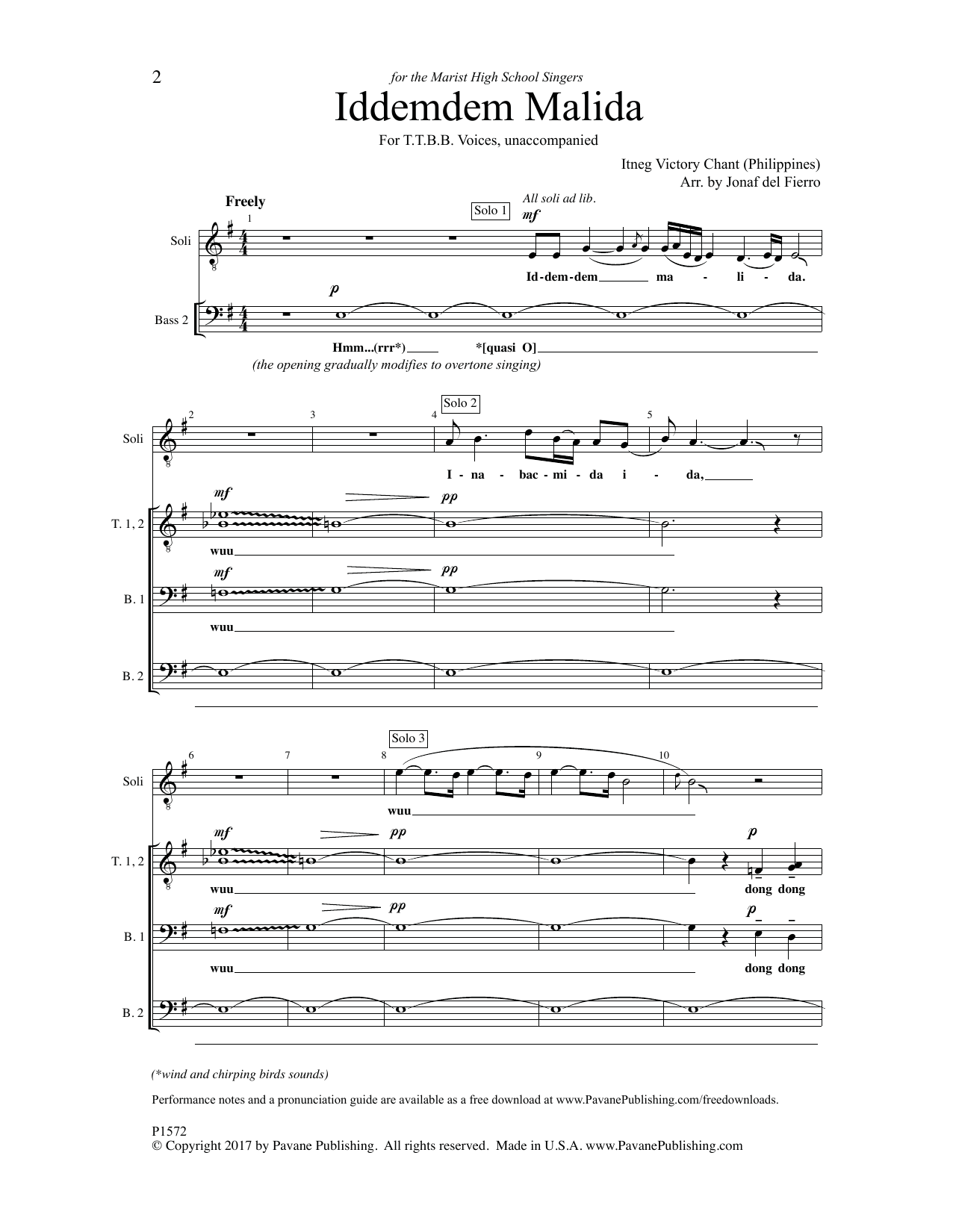 Iddemdem Malida (TTBB Choir) von Jonaf del Fierro