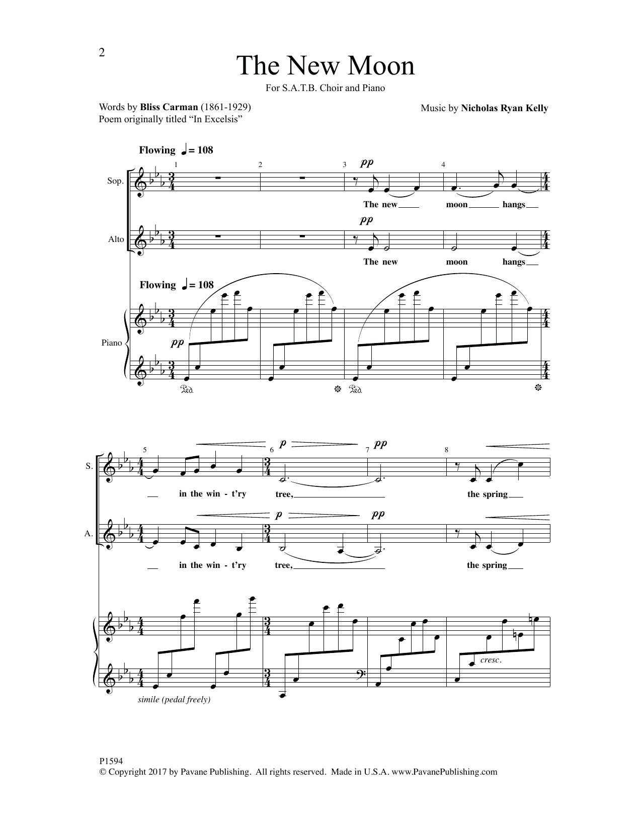 The New Moon (SATB Choir) von Nicholas Ryan Kelly