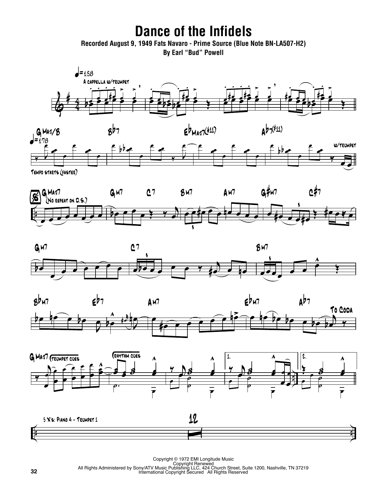 Dance Of The Infidels (Tenor Sax Transcription) von Sonny Rollins