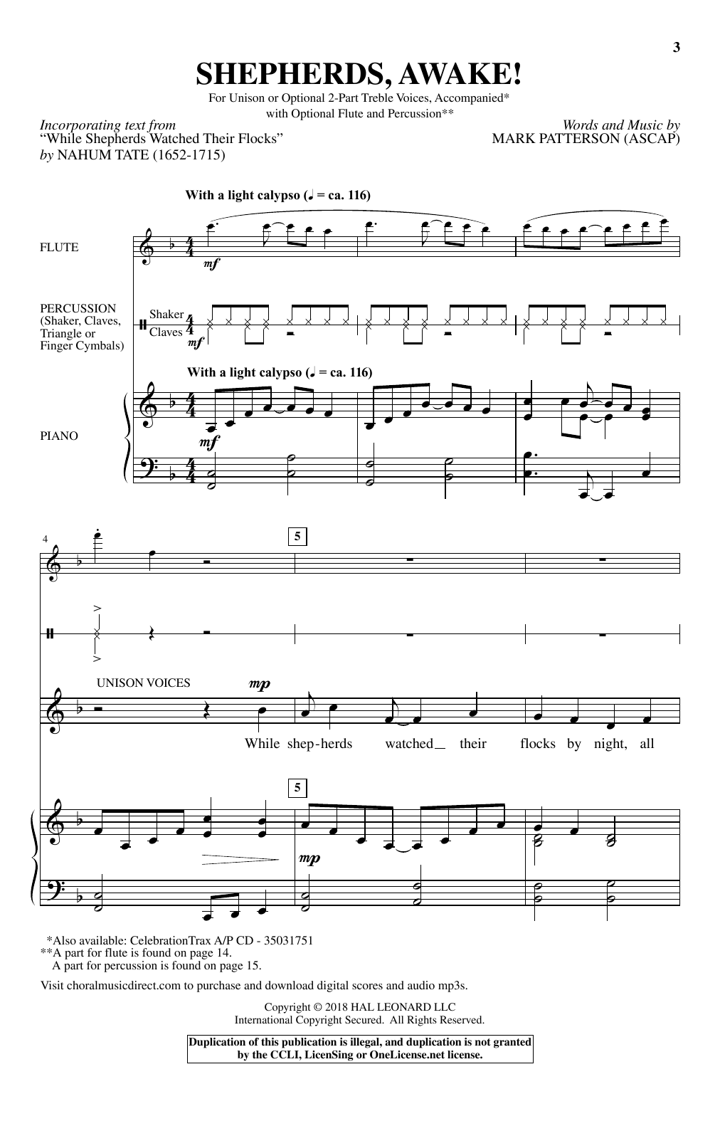 Shepherds. Awake! (Choir) von Mark Patterson