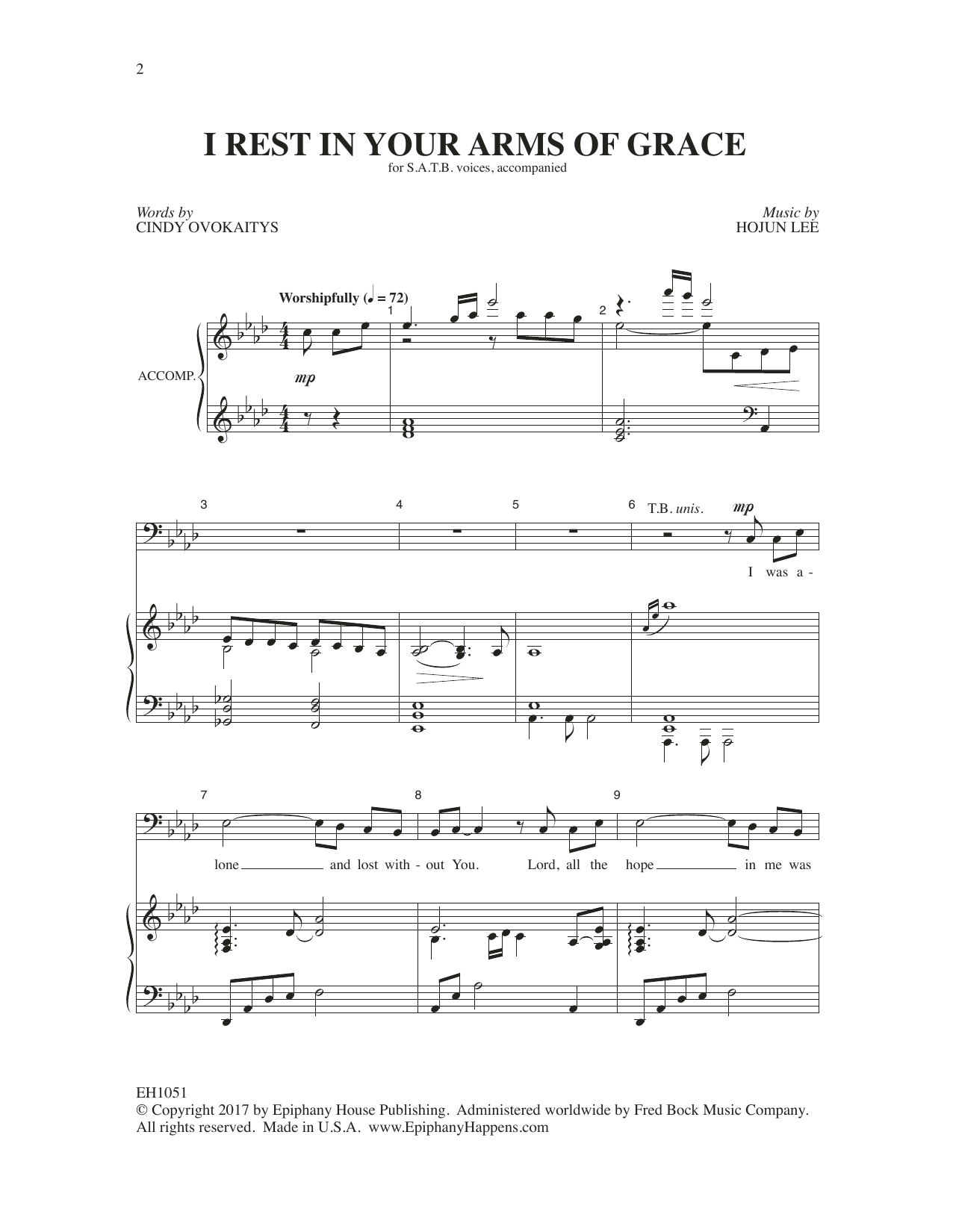 I Rest in Your Arms of Grace (SATB Choir) von Hojun Lee