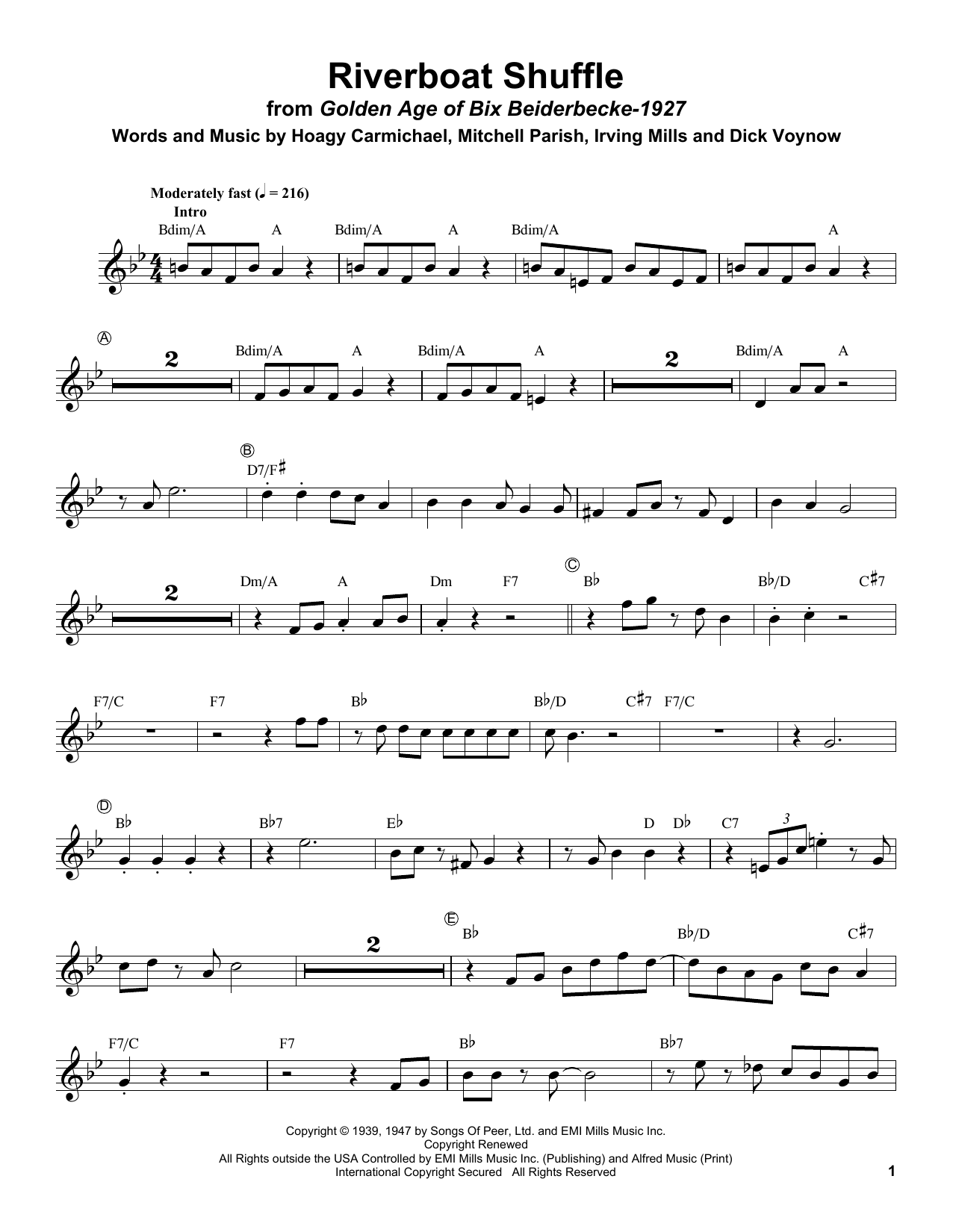 Riverboat Shuffle (Trumpet Transcription) von Bix Beiderbecke