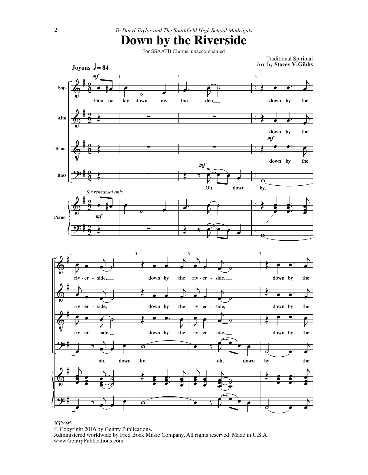 Down by the Riverside (Choir) von Stacy V. Gibbs