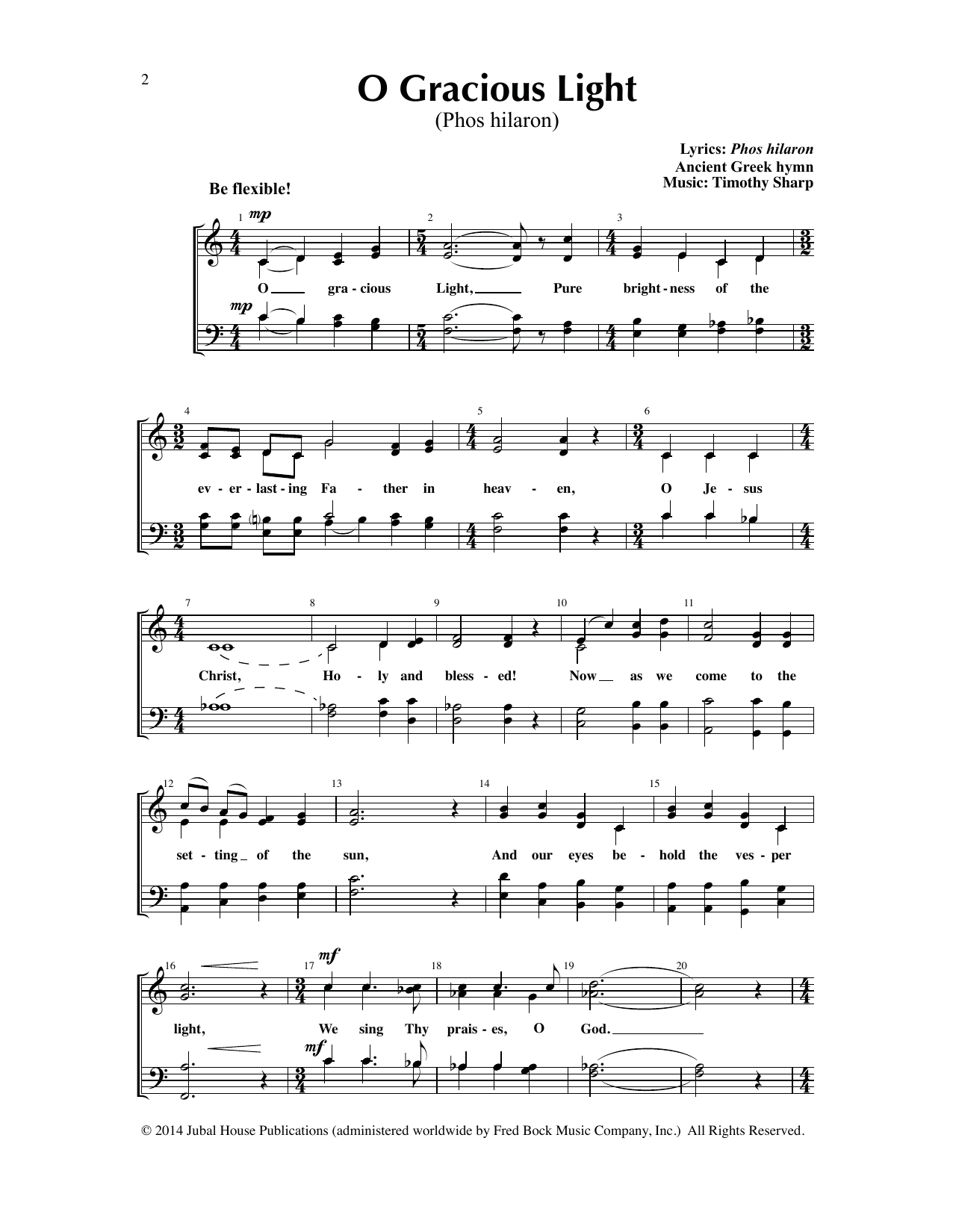 O Gracious Light (Phos hilaron)/Lux Christi (Light of Christ) (SATB Choir) von Edwin M. Willmington