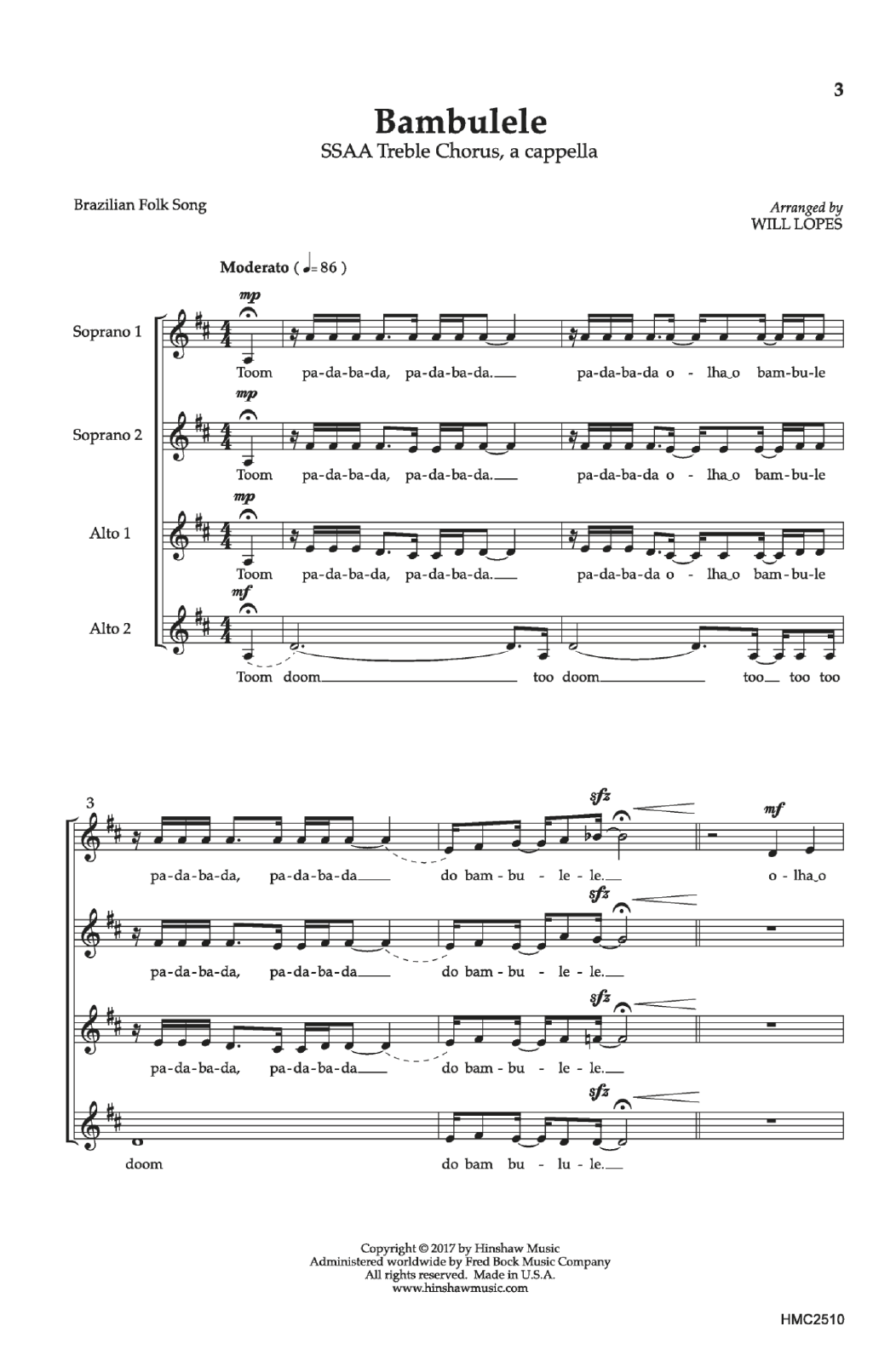 Bambulele (Choir) von Will Lopes