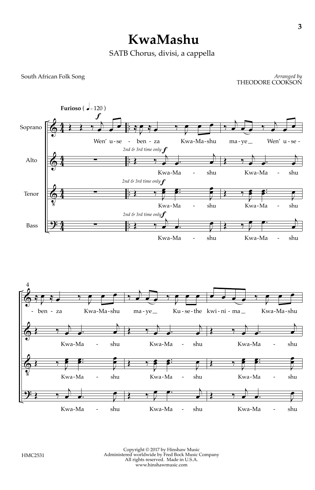 KwaMashu (SATB Choir) von Theodore Cookson