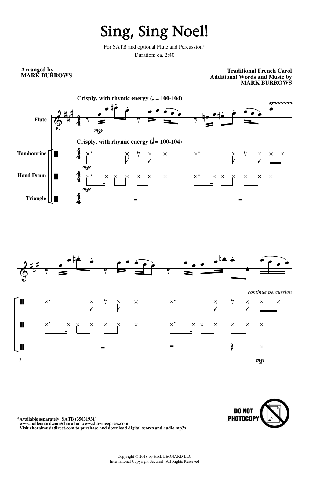 Sing, Sing Noel! (SATB Choir) von Mark Burrows