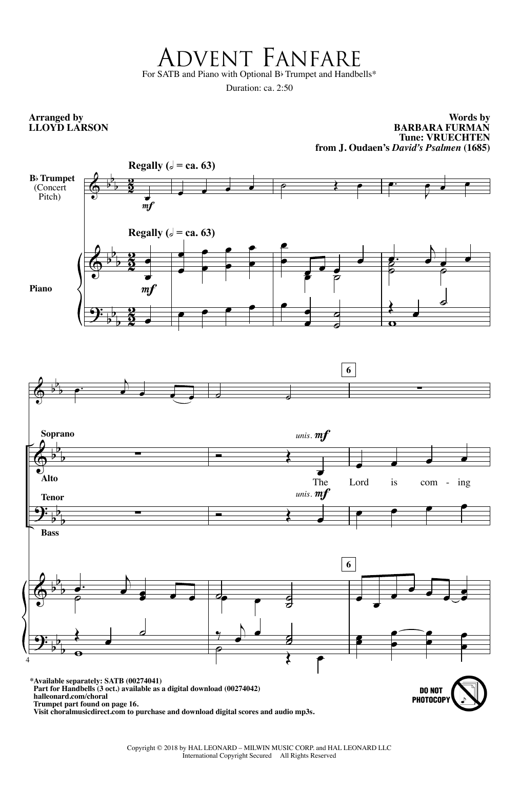 Advent Fanfare (Choir) von Lloyd Larson