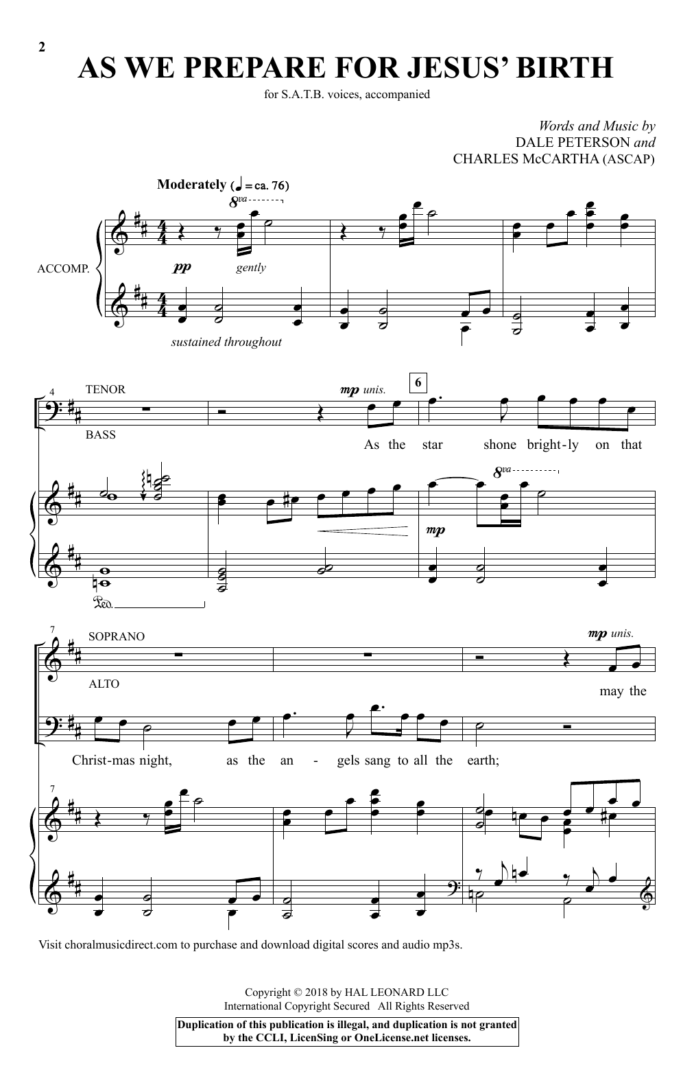 As We Prepare For Jesus' Birth (SATB Choir) von Charles McCartha