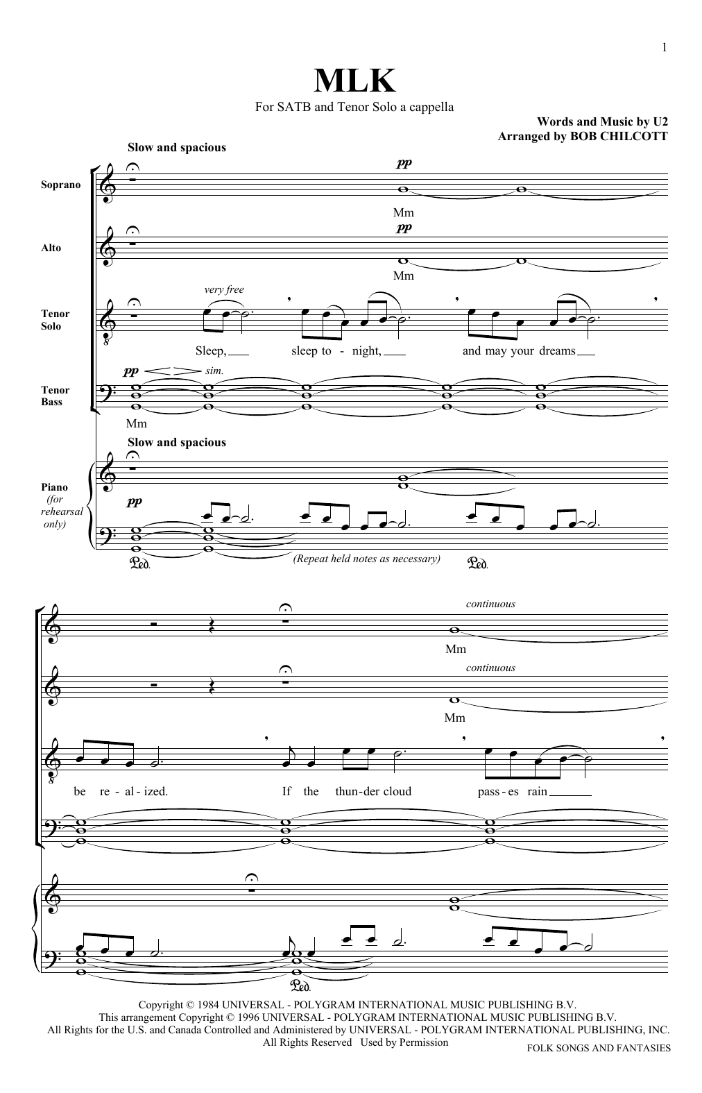 MLK (SATB Choir) von The King's Singers