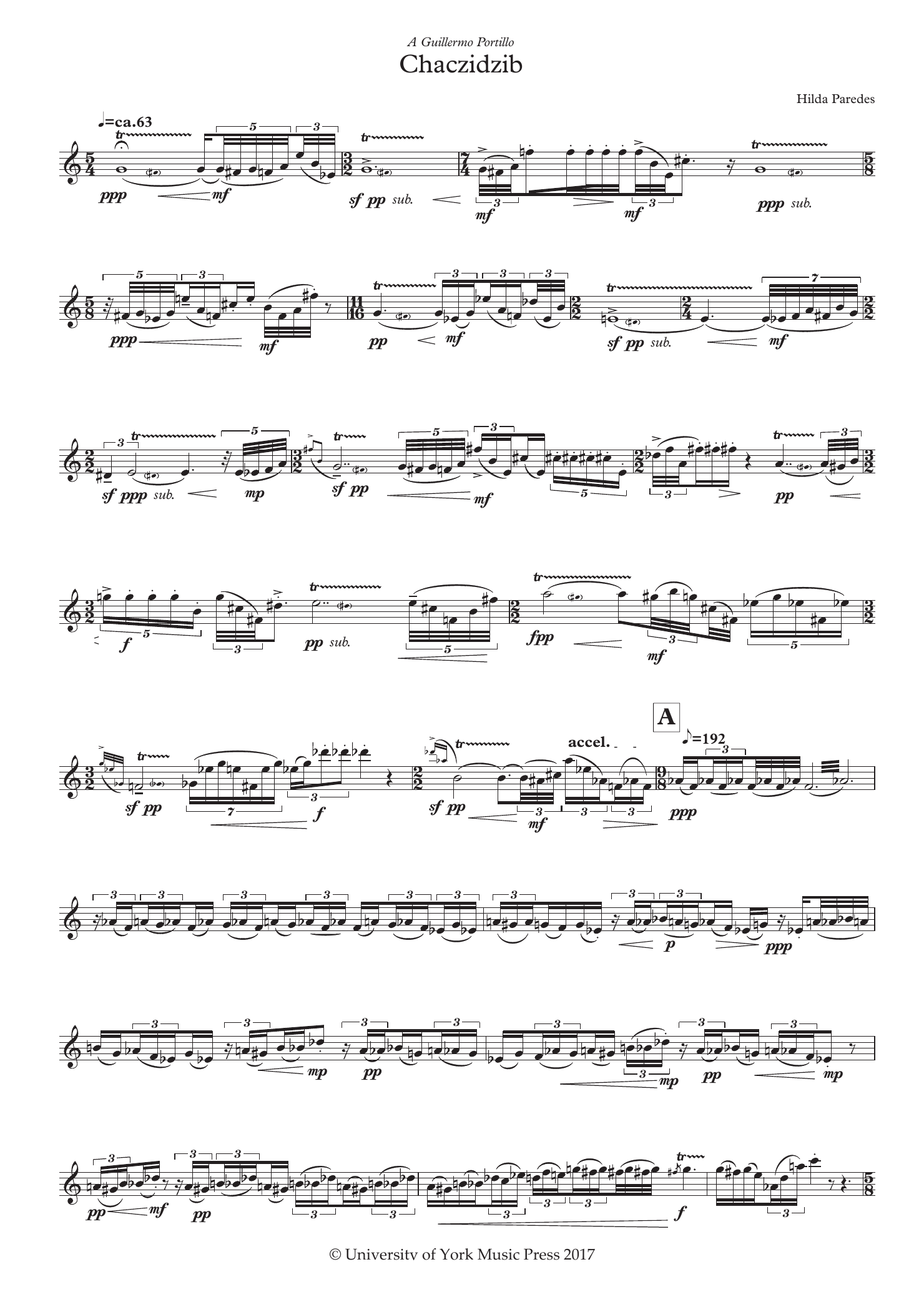 Chaczidzib (Woodwind Solo) von Hilda Paredes