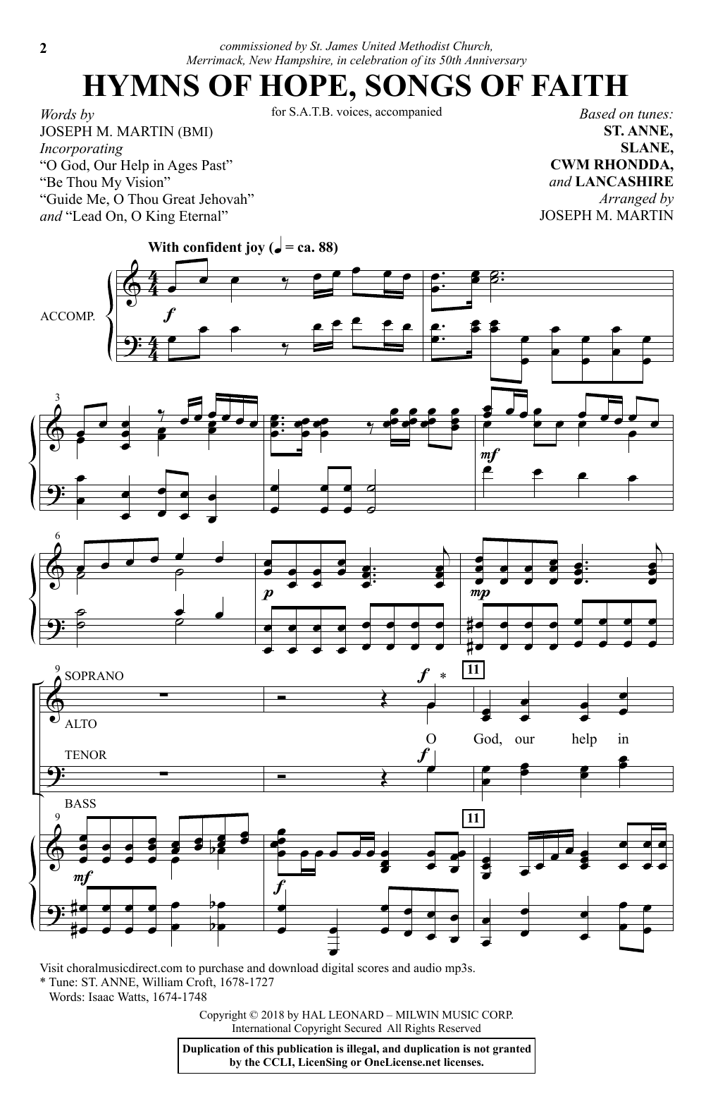Hymns Of Hope, Songs Of Faith (SATB Choir) von Joseph M. Martin