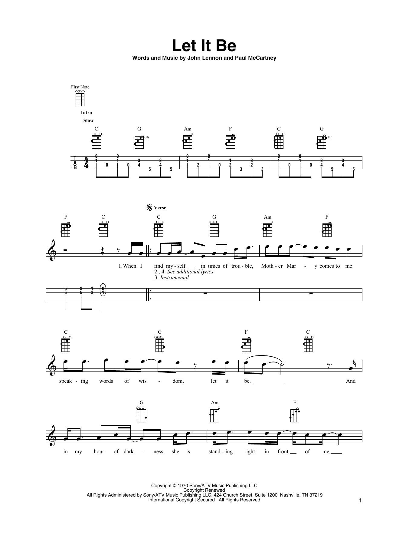 Let It Be (Baritone Ukulele) von The Beatles