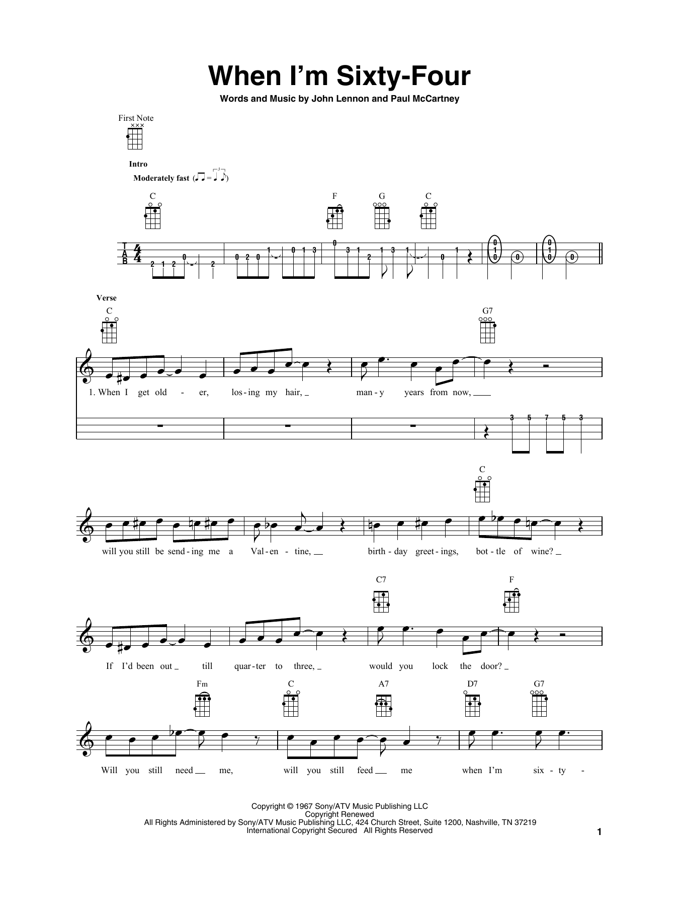 When I'm Sixty-Four (Baritone Ukulele) von The Beatles