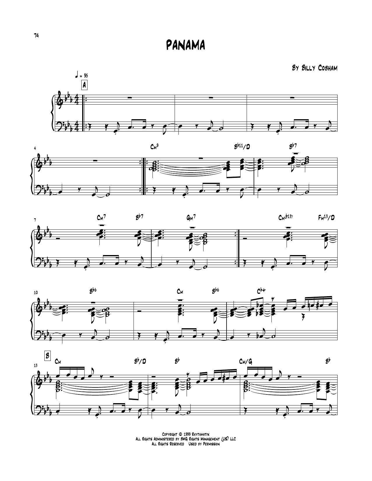 Panama (Piano Transcription) von Billy Cobham
