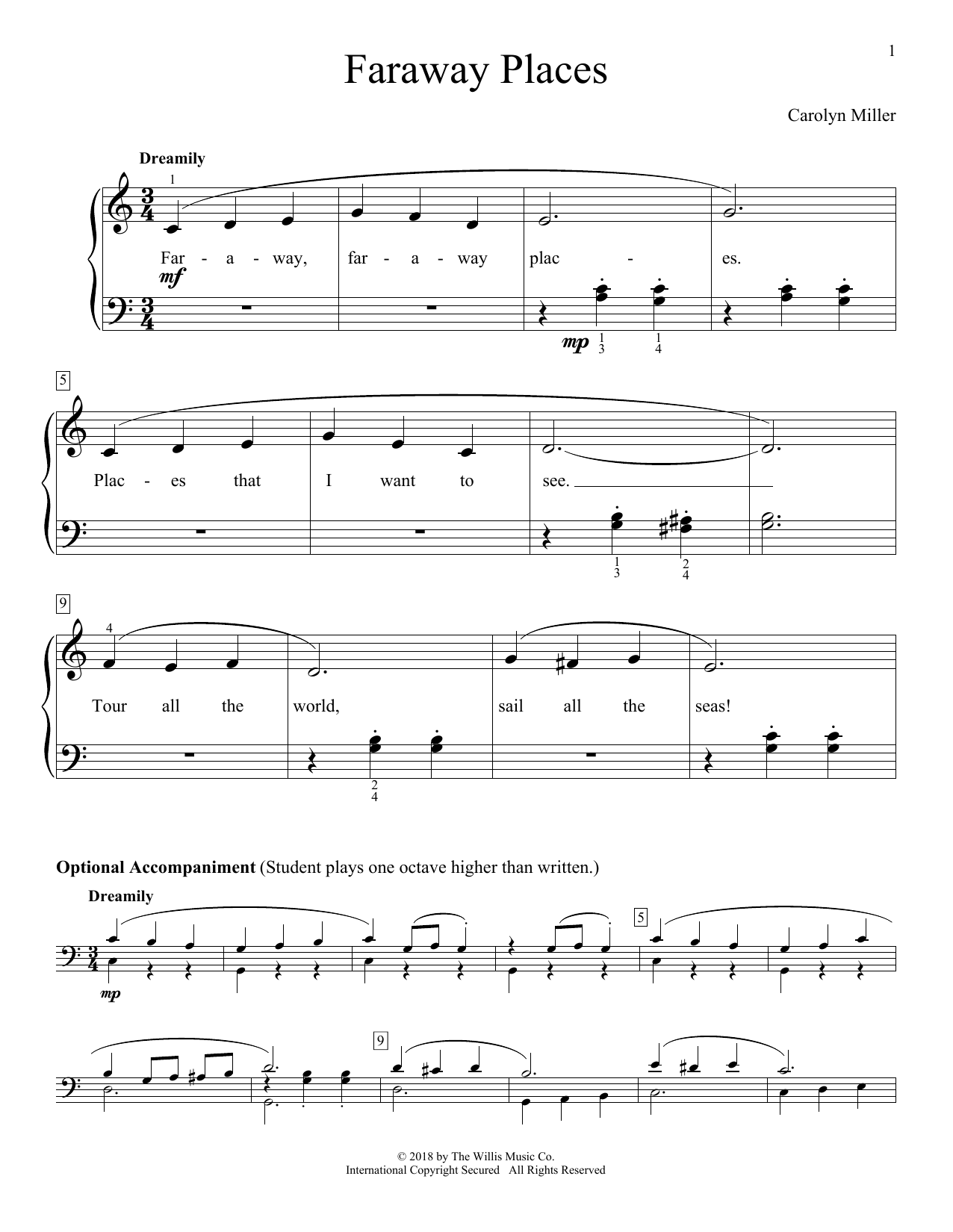 Faraway Places (Educational Piano) von Carolyn Miller