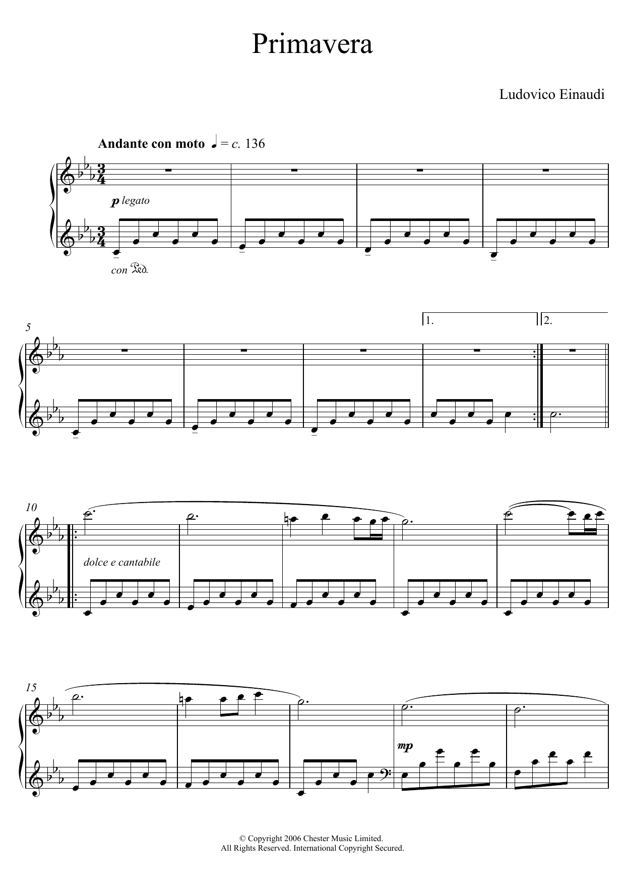 Primavera (Educational Piano) von Ludovico Einaudi