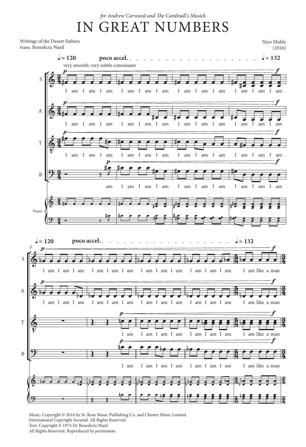 In Great Numbers (SATB Choir) von Nico Muhly