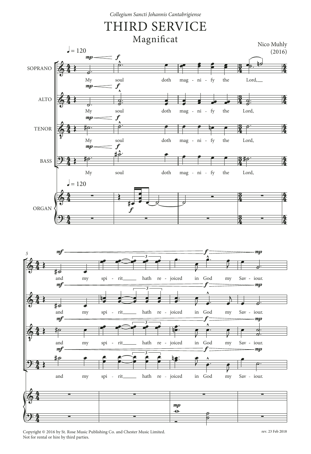 Third Service (Magnificat and Nunc Dimittis) (SATB Choir) von Nico Muhly