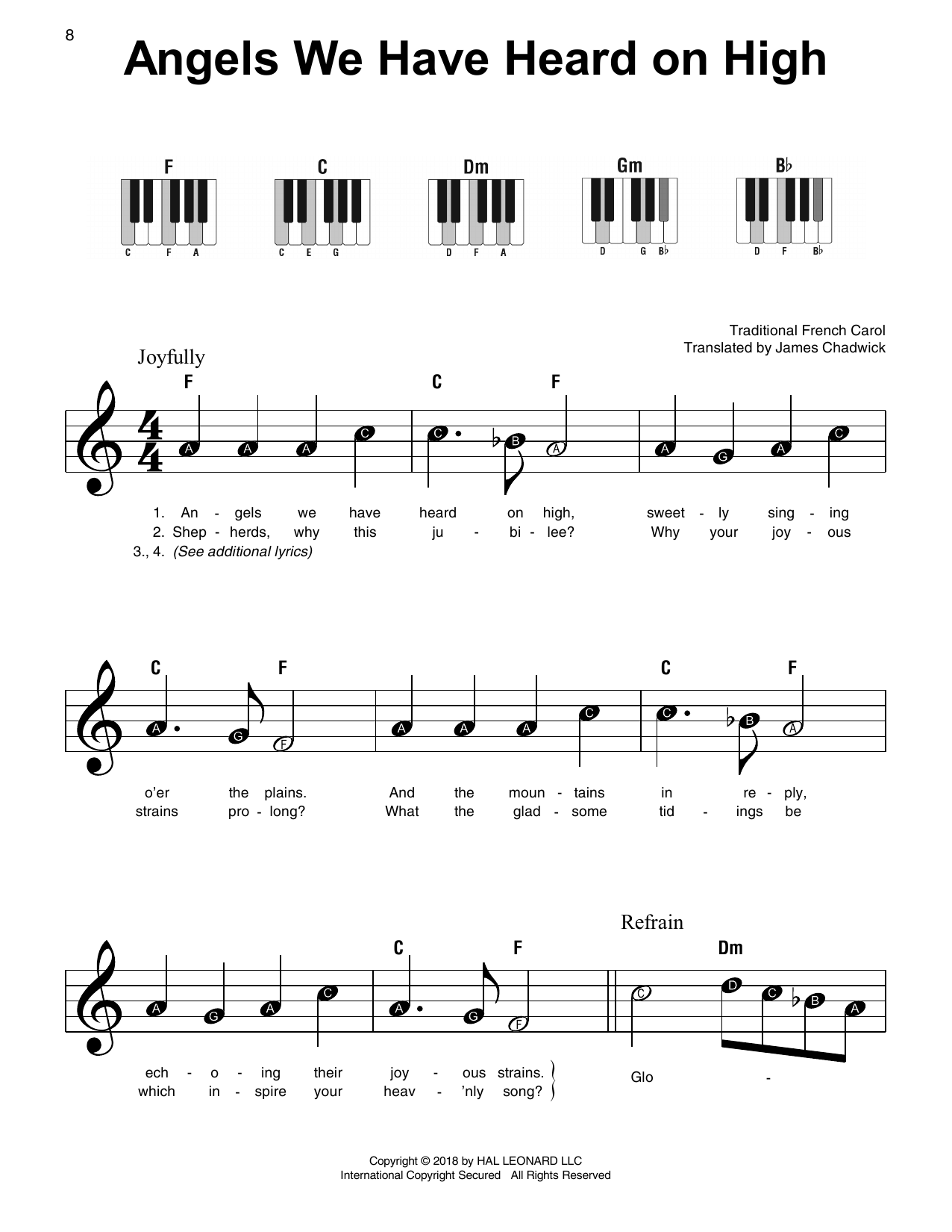 Angels We Have Heard On High (Super Easy Piano) von Traditional French Carol