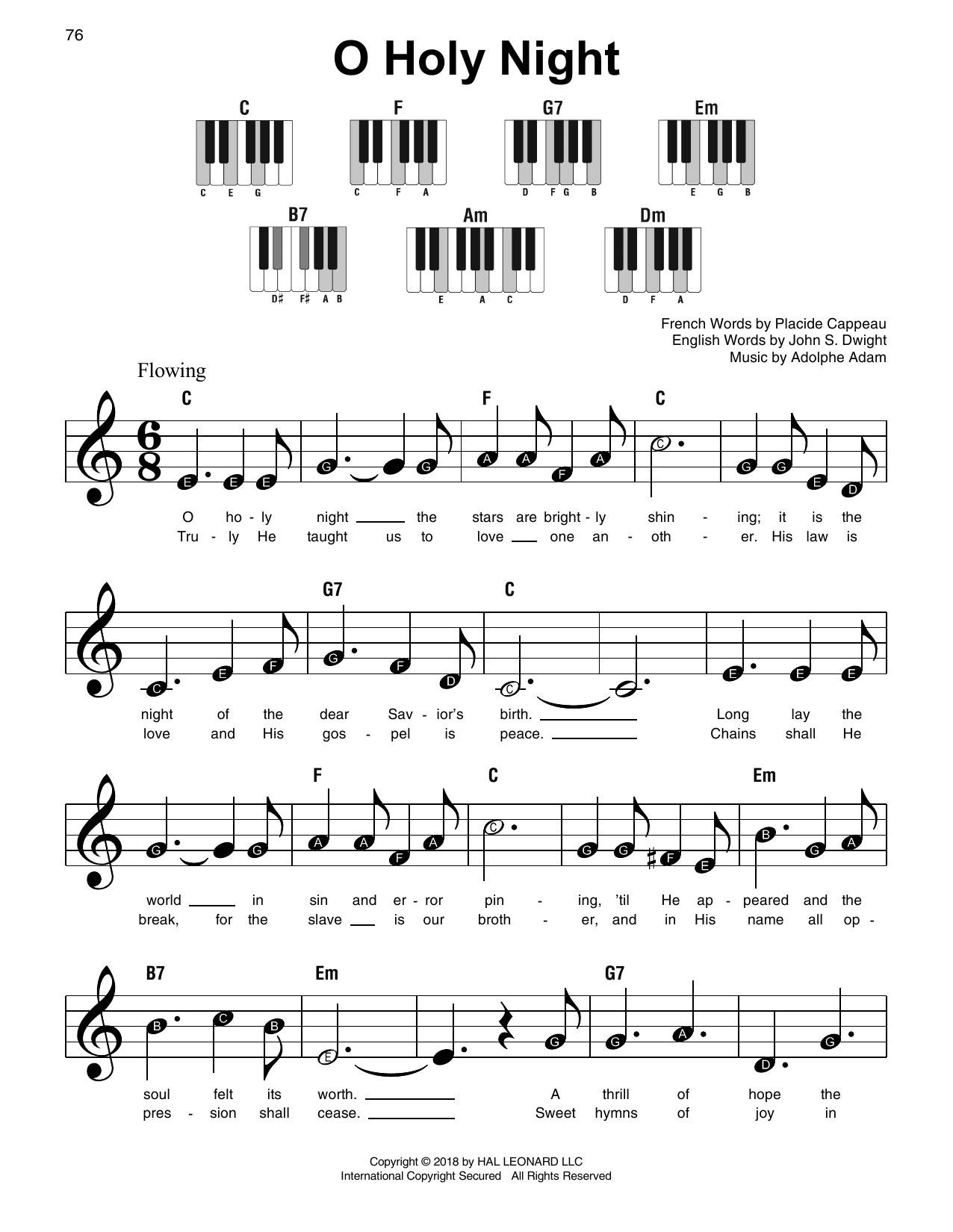 O Holy Night (Super Easy Piano) von Adolphe Adam