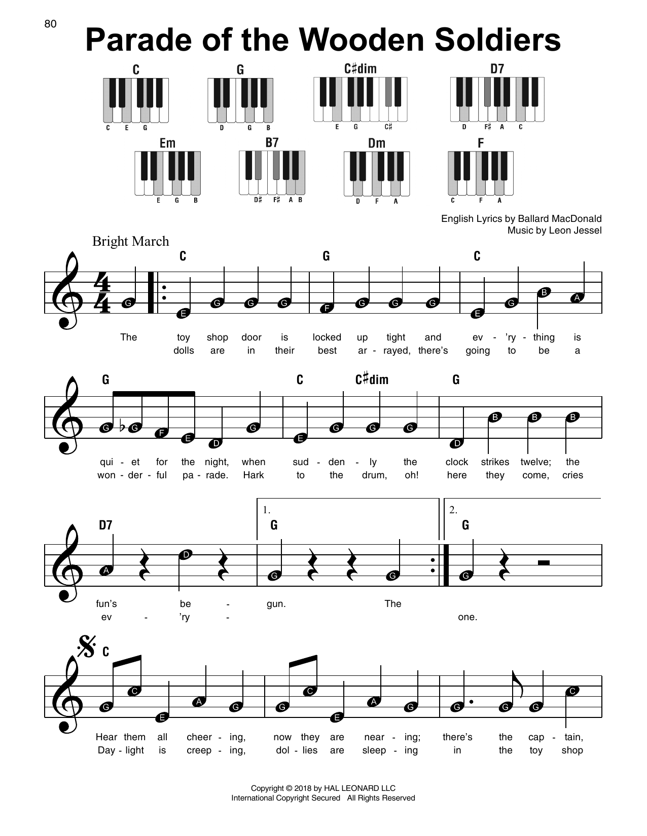 Parade Of The Wooden Soldiers (Super Easy Piano) von Leon Jessel