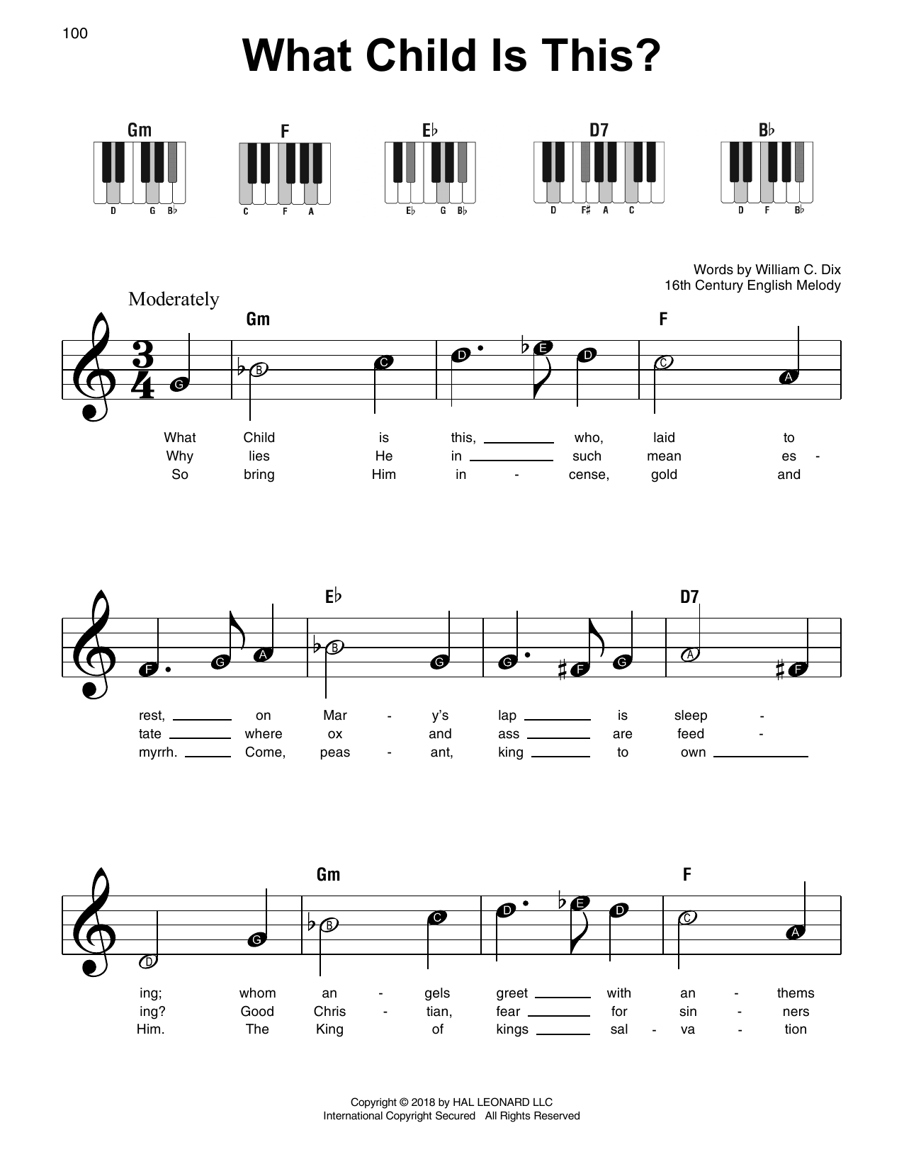 What Child Is This? (Super Easy Piano) von Christmas Carol