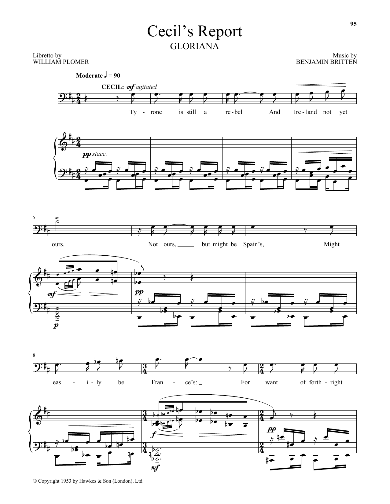 Cecil's Report (Piano & Vocal) von William Plomer
