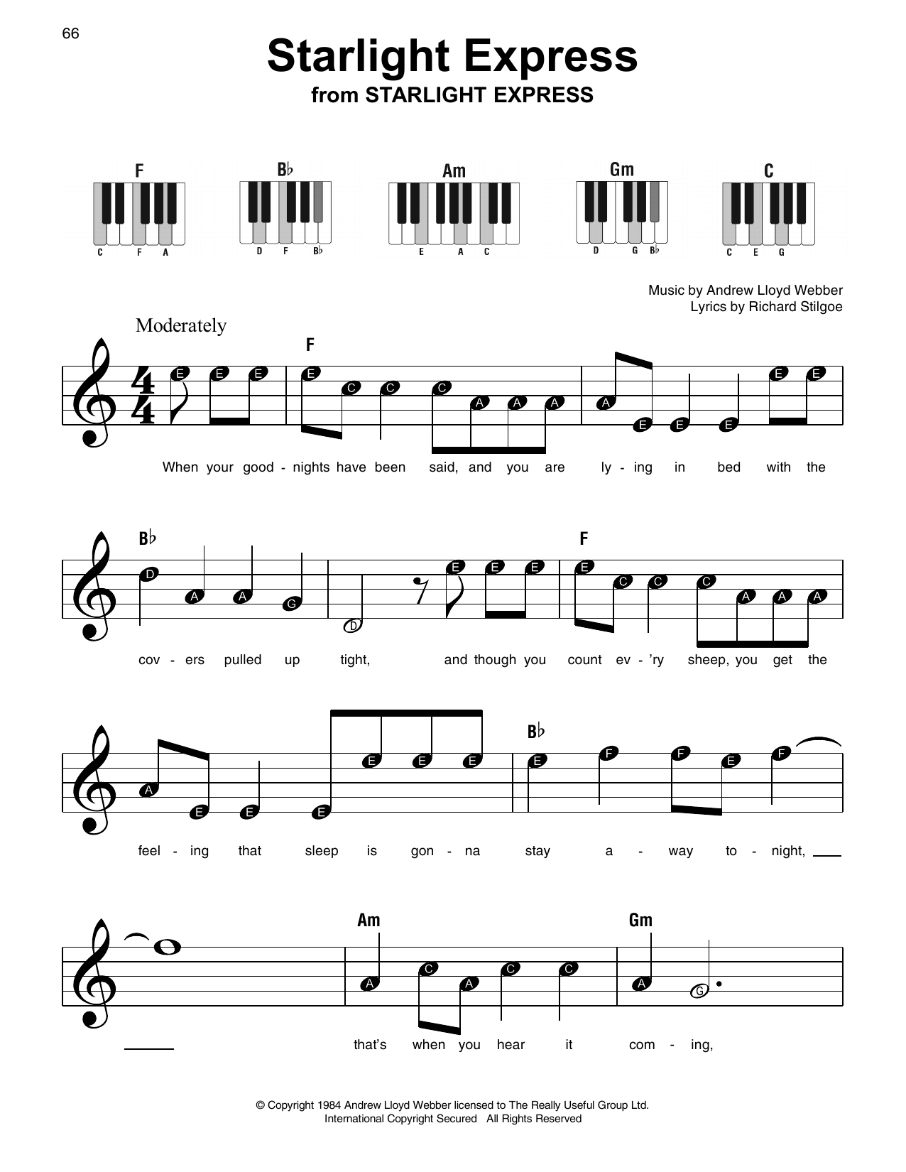 Starlight Express (Super Easy Piano) von Andrew Lloyd Webber