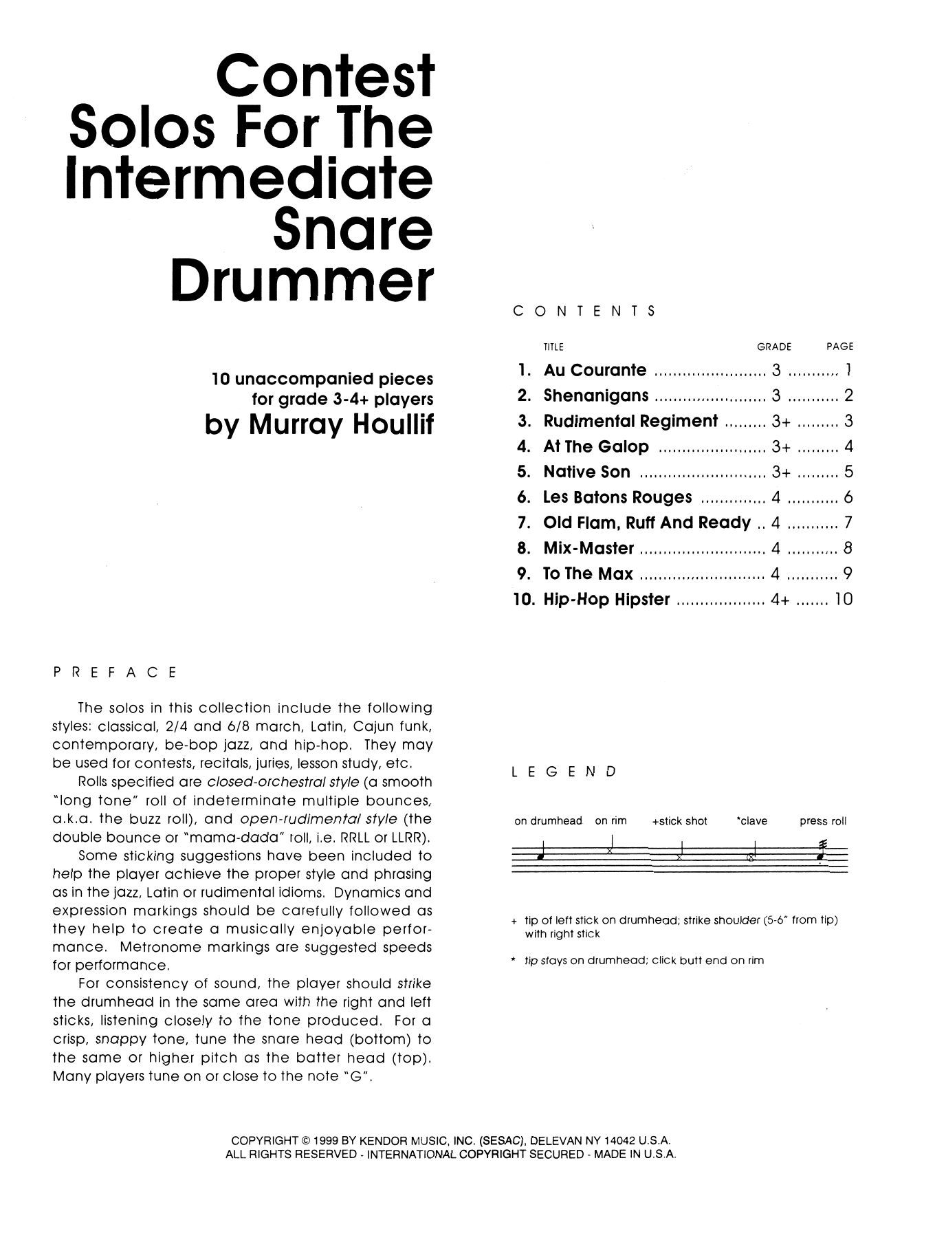 Contest Solos For The Intermediate Snare Drummer (Percussion Solo) von Murray Houllif
